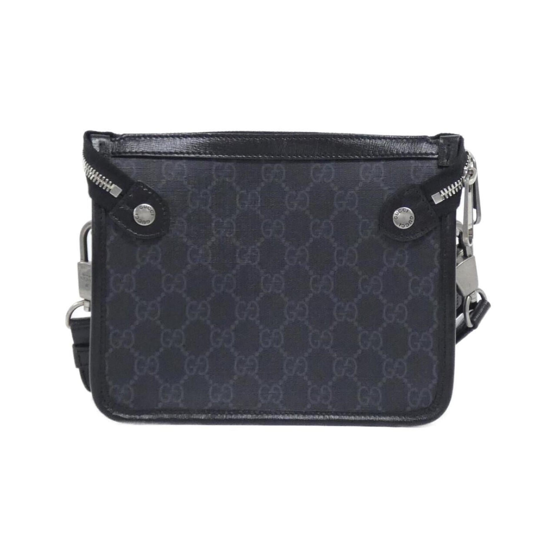 Gucci Black Gg Supreme Canvas Shoulder Bag