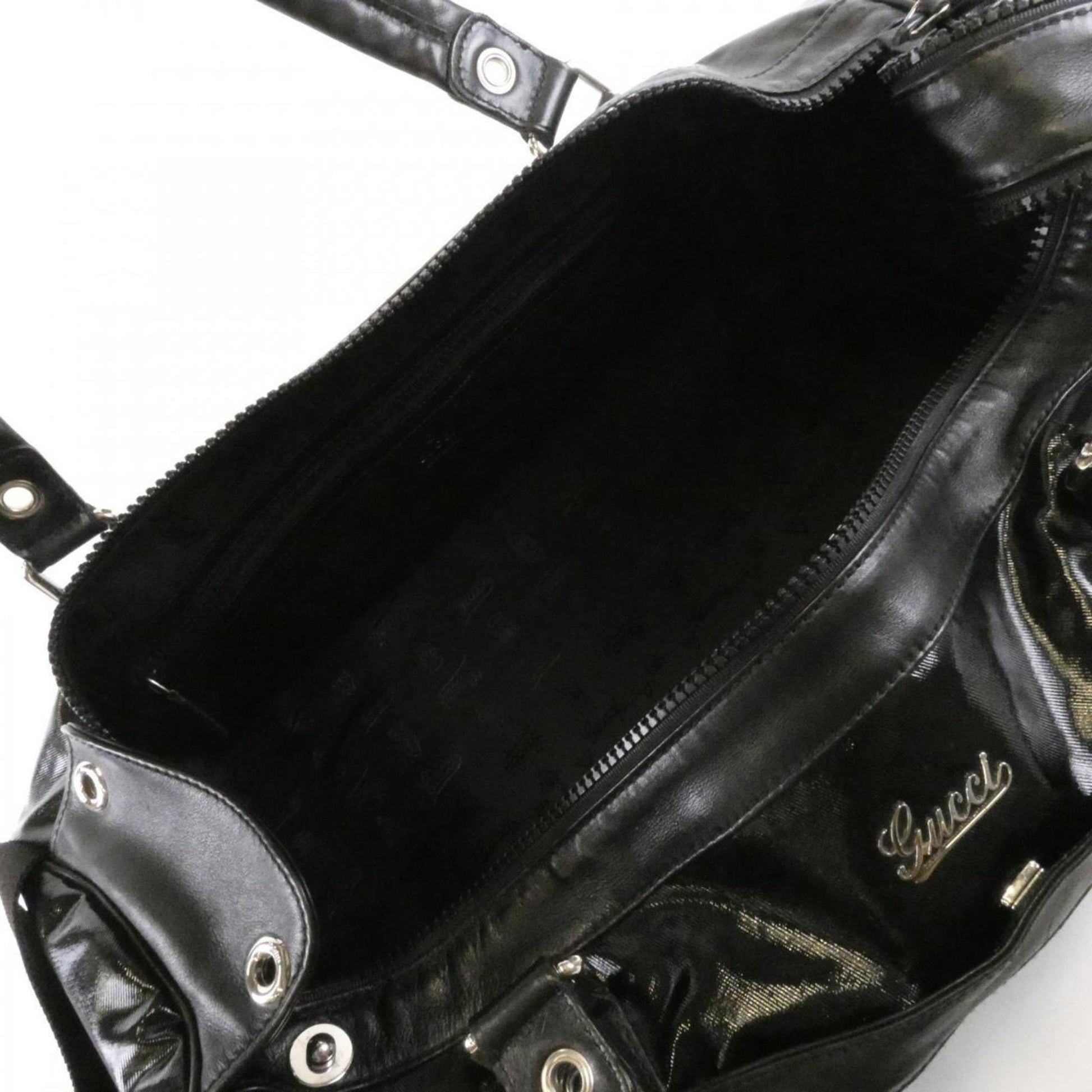 Gucci Black Pvc Boston Bag