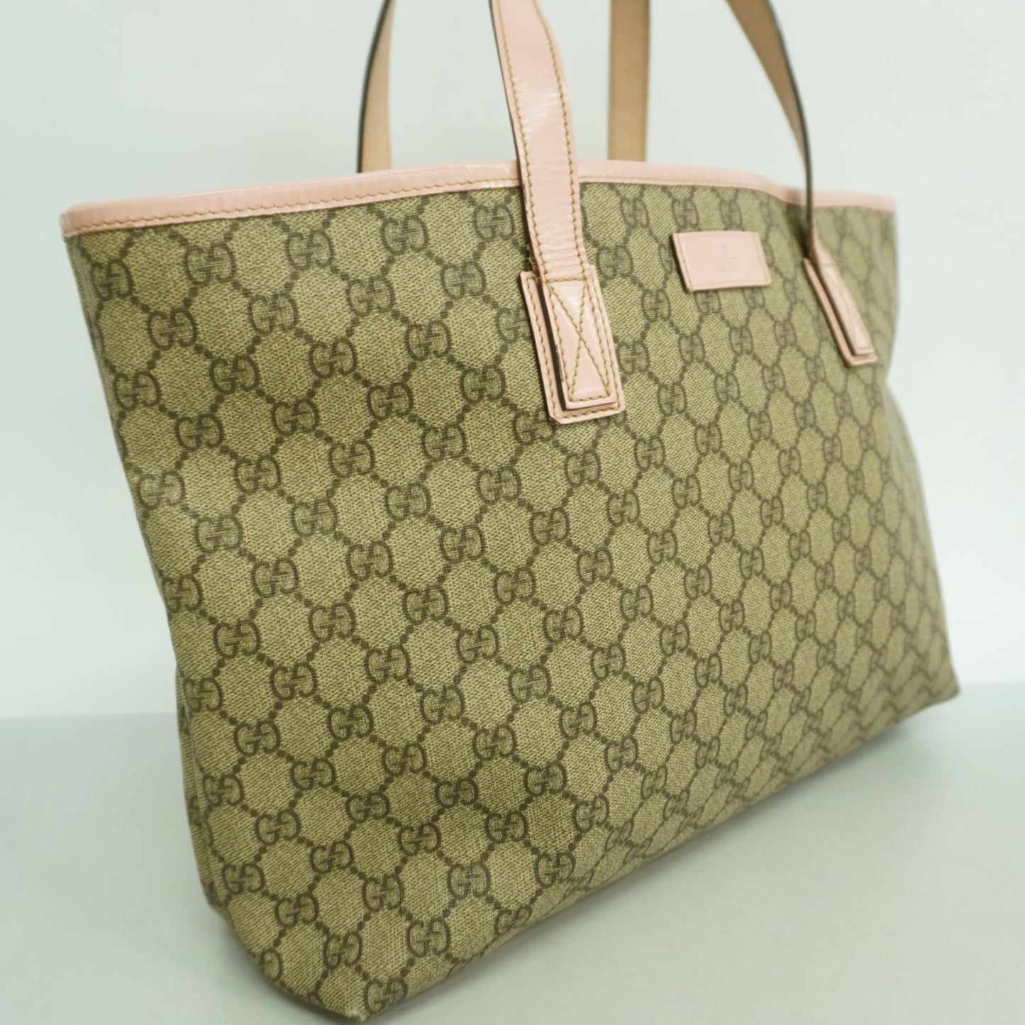 Gucci Brown Pink Pvc Tote Bag