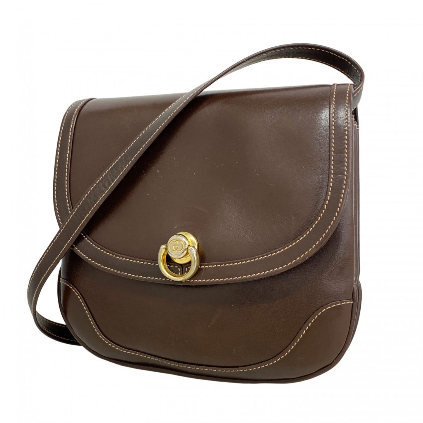 Gucci Brown Leather Shoulder Bag