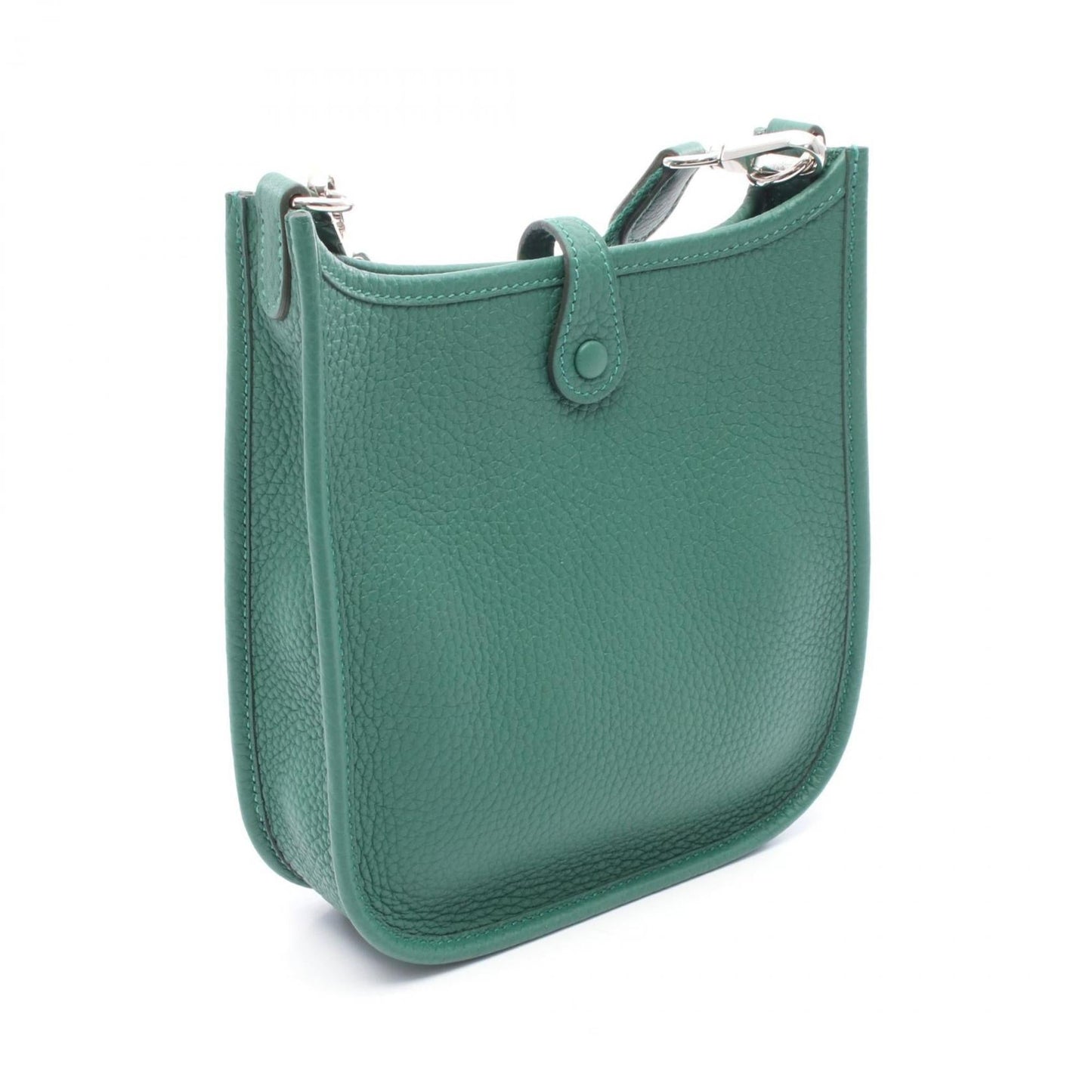 Hermes Taurillon Clemence Shoulder Bag Leather Green