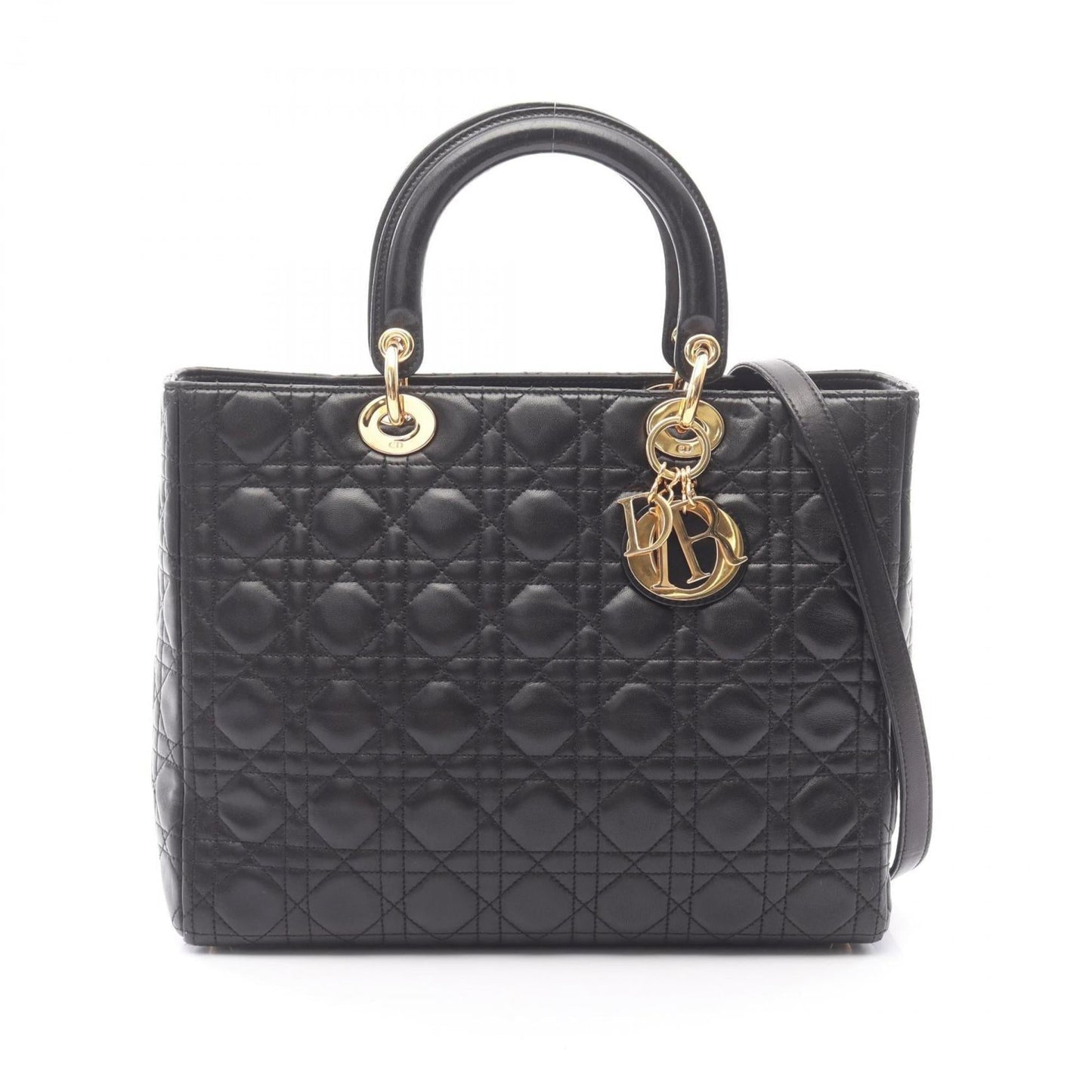Dior Handbag Christian 4 Leather Black