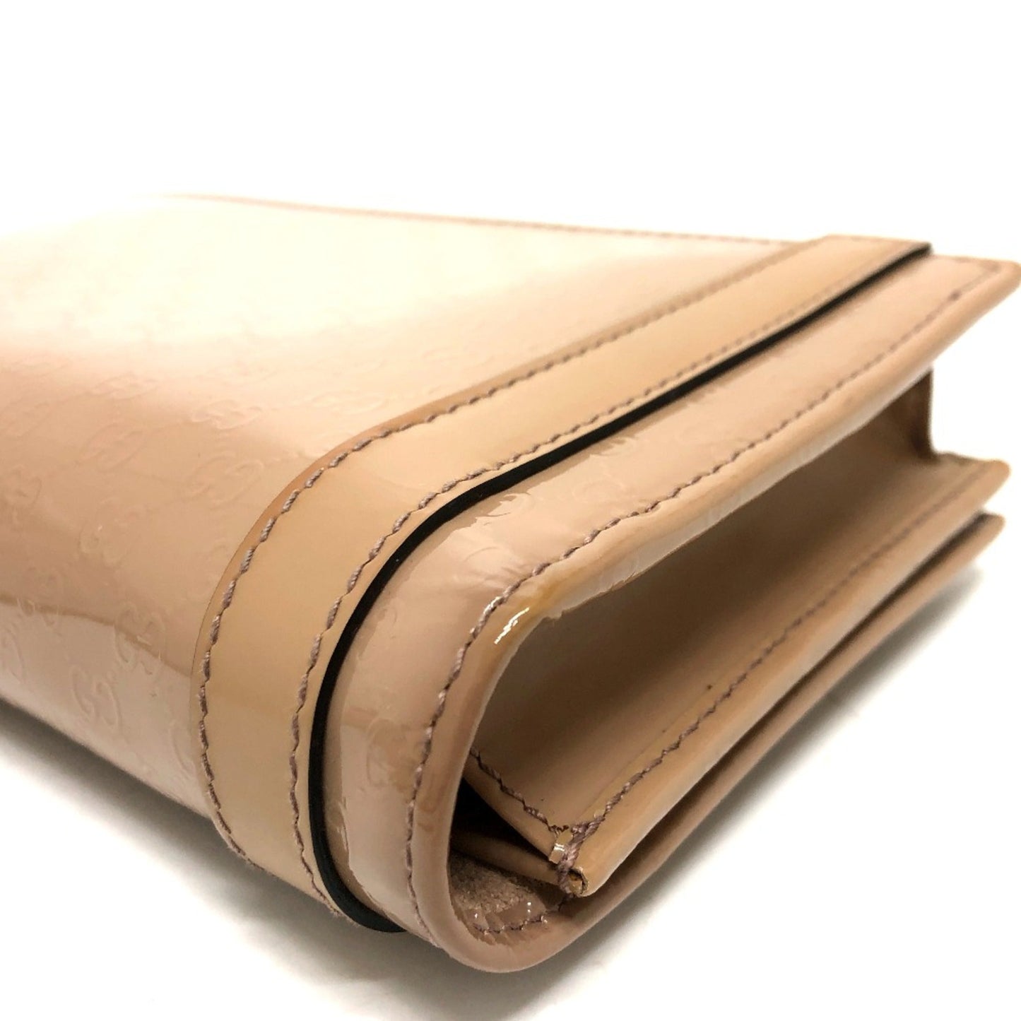 Gucci Beige Patent Leather Shoulder Bag