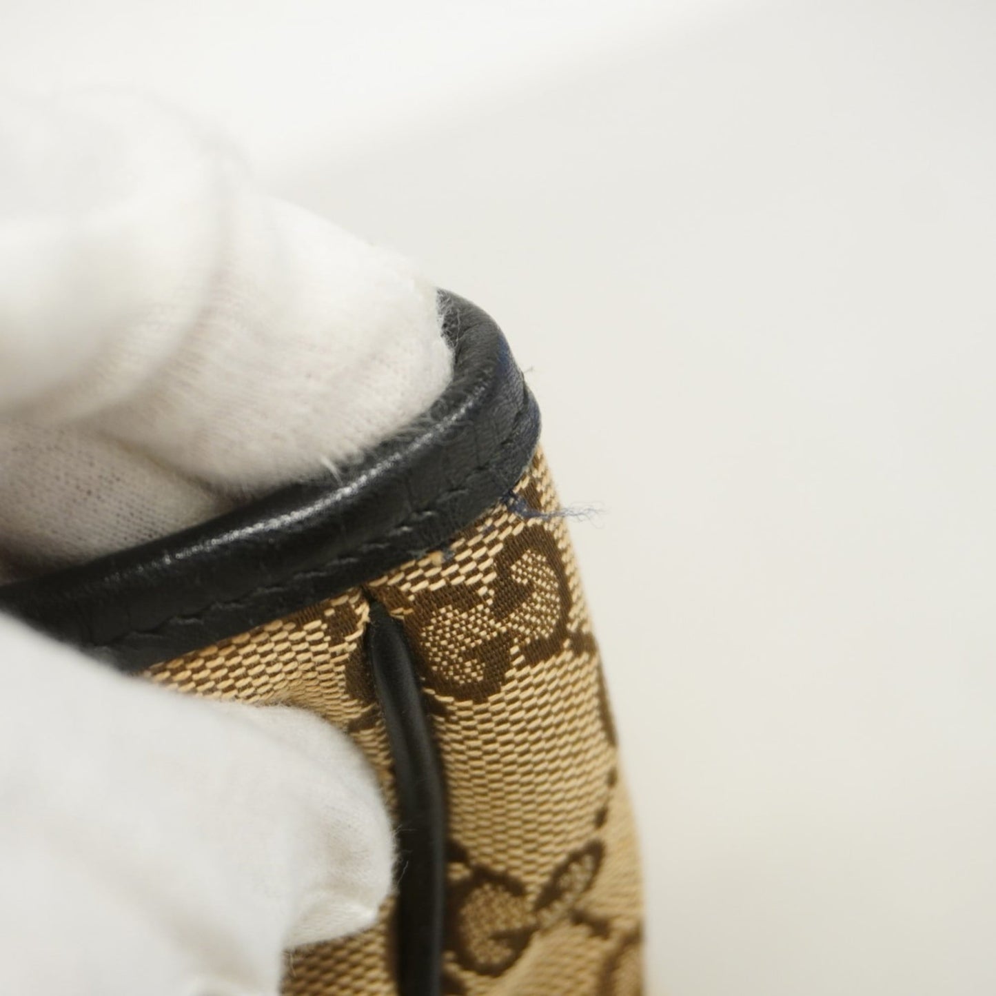 Gucci Black Brown Canvas Tote Bag