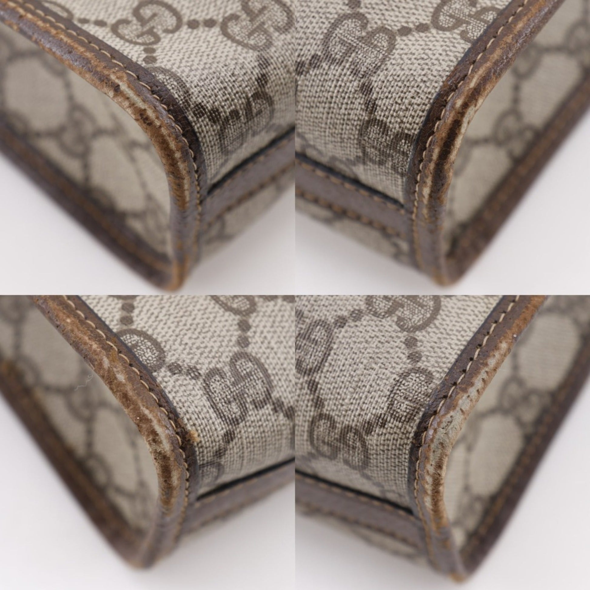 Gucci Sherry Line Brown Pvc Handbag