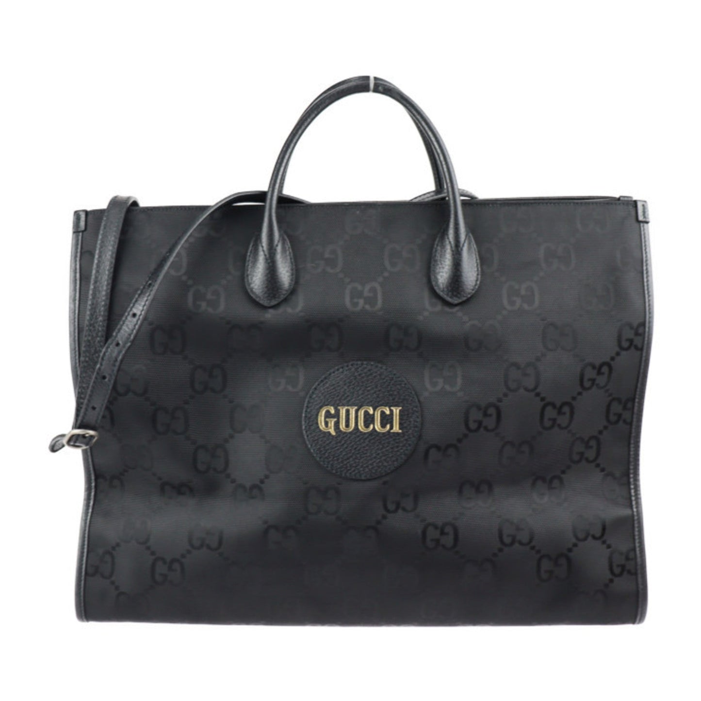 Gucci Black Nylon Leather Handbag Shoulder Bag