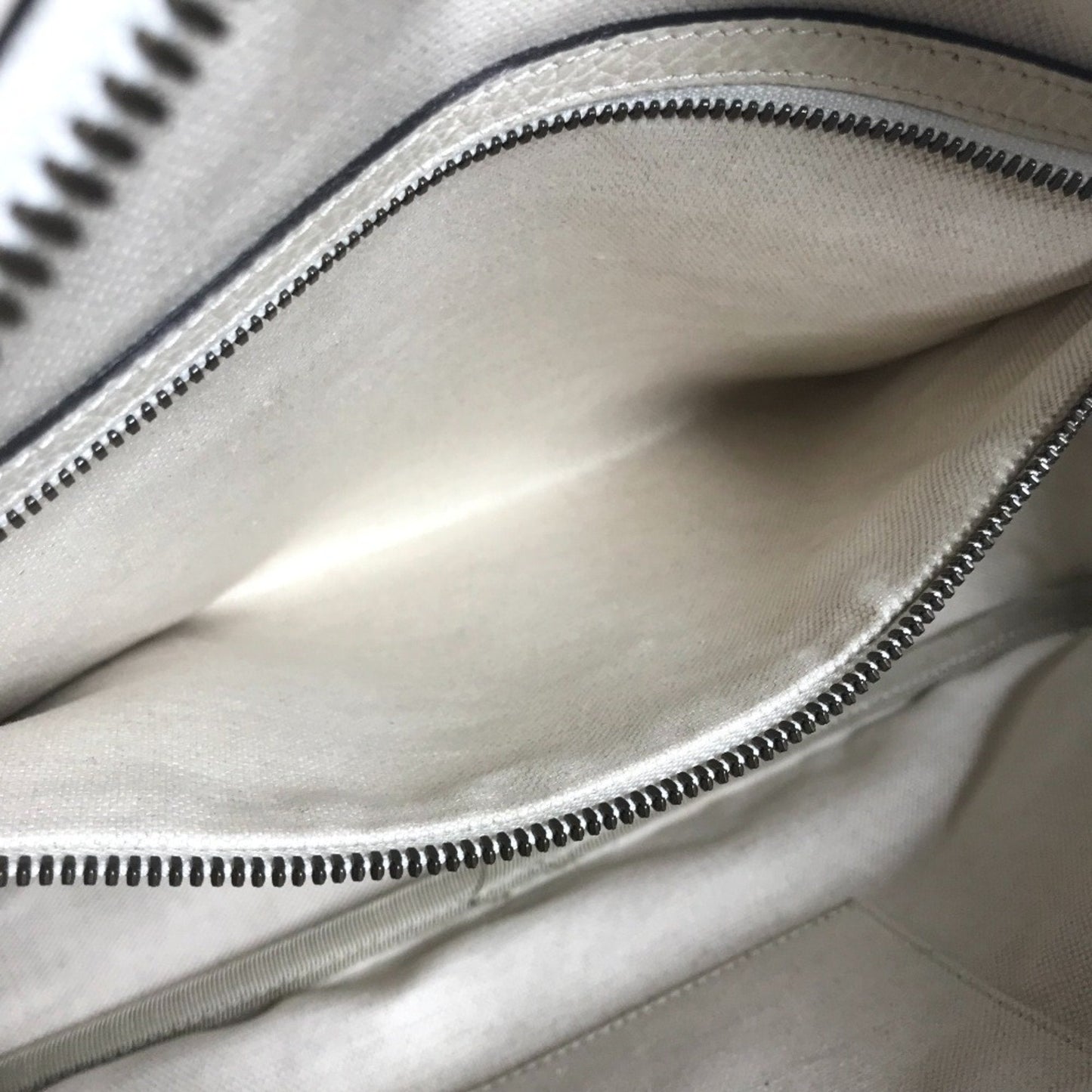 Gucci White Leather Messenger Bag Shoulder Bag