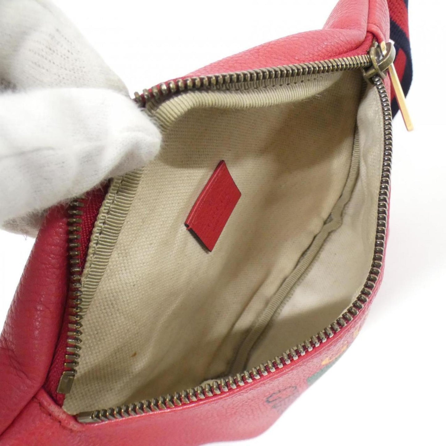 Gucci Red Color Leather Fanny Pack