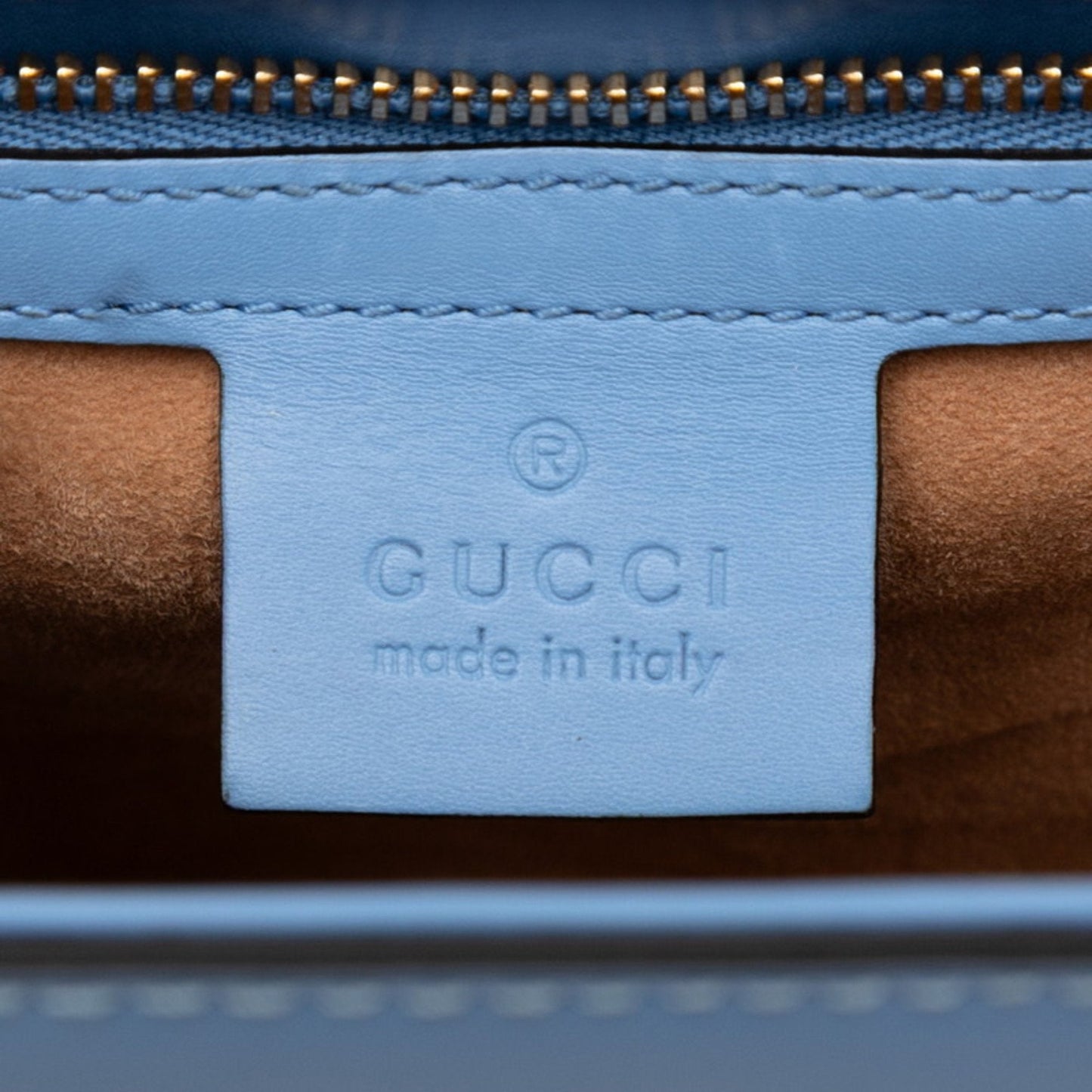 Gucci Blue Leather Shoulder Bag