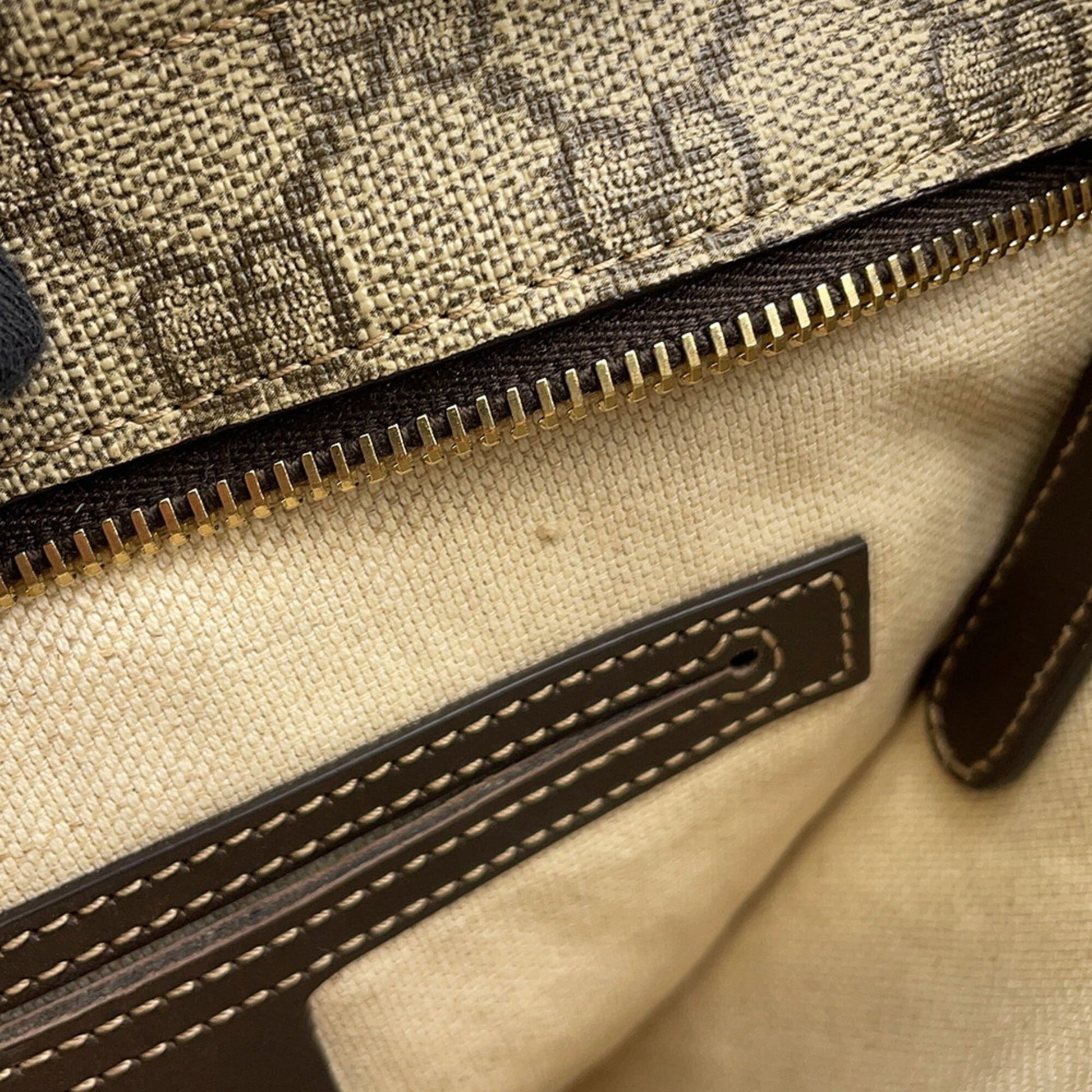 Gucci Brown Gg Supreme Leather Shoulder Bag