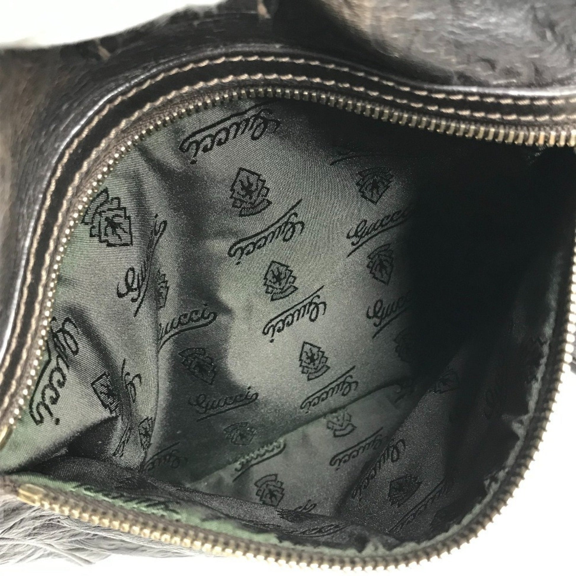 Gucci Brown Leather Pochette Shoulder Bag