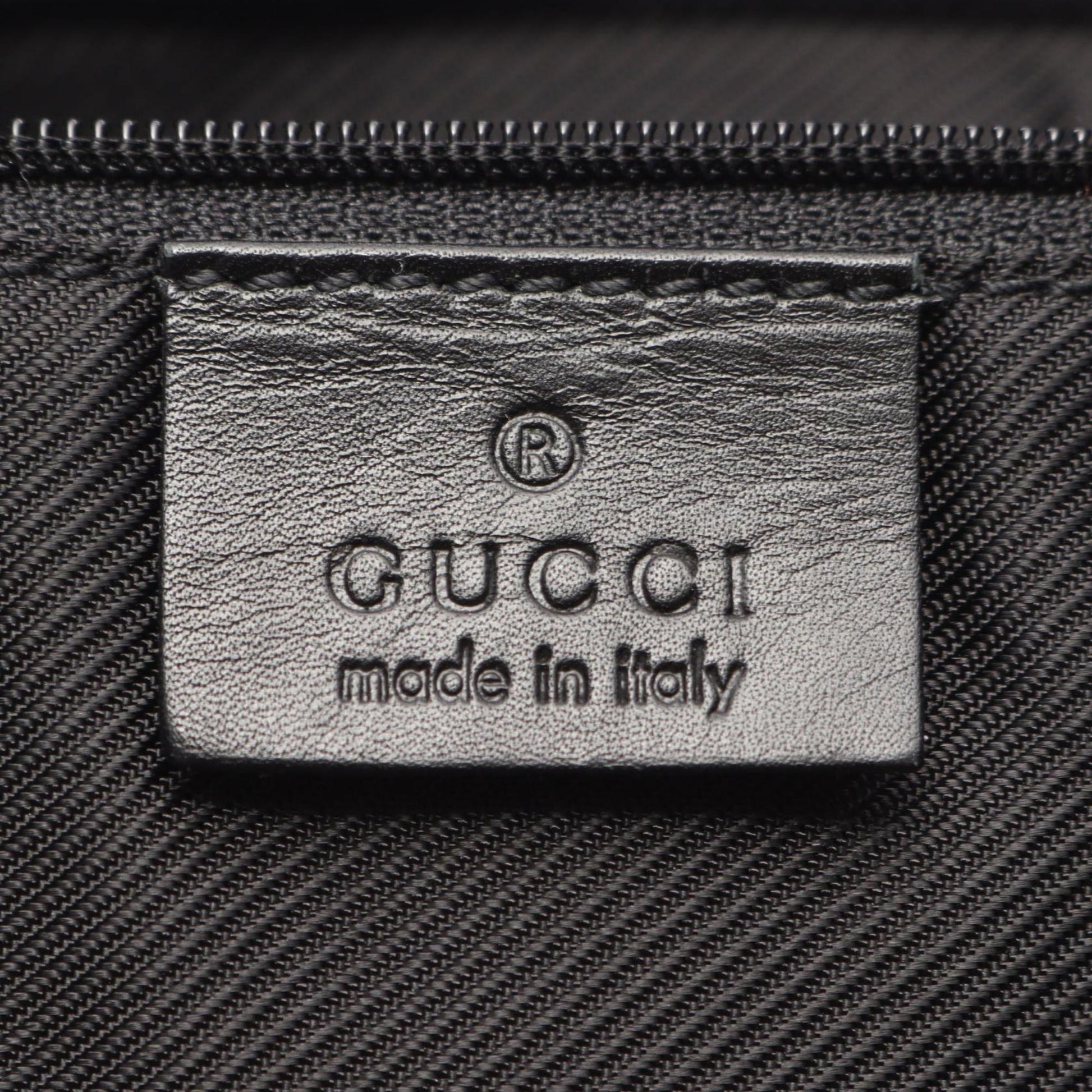 Gucci Black Navy Gg Canvas Leather Tote Bag