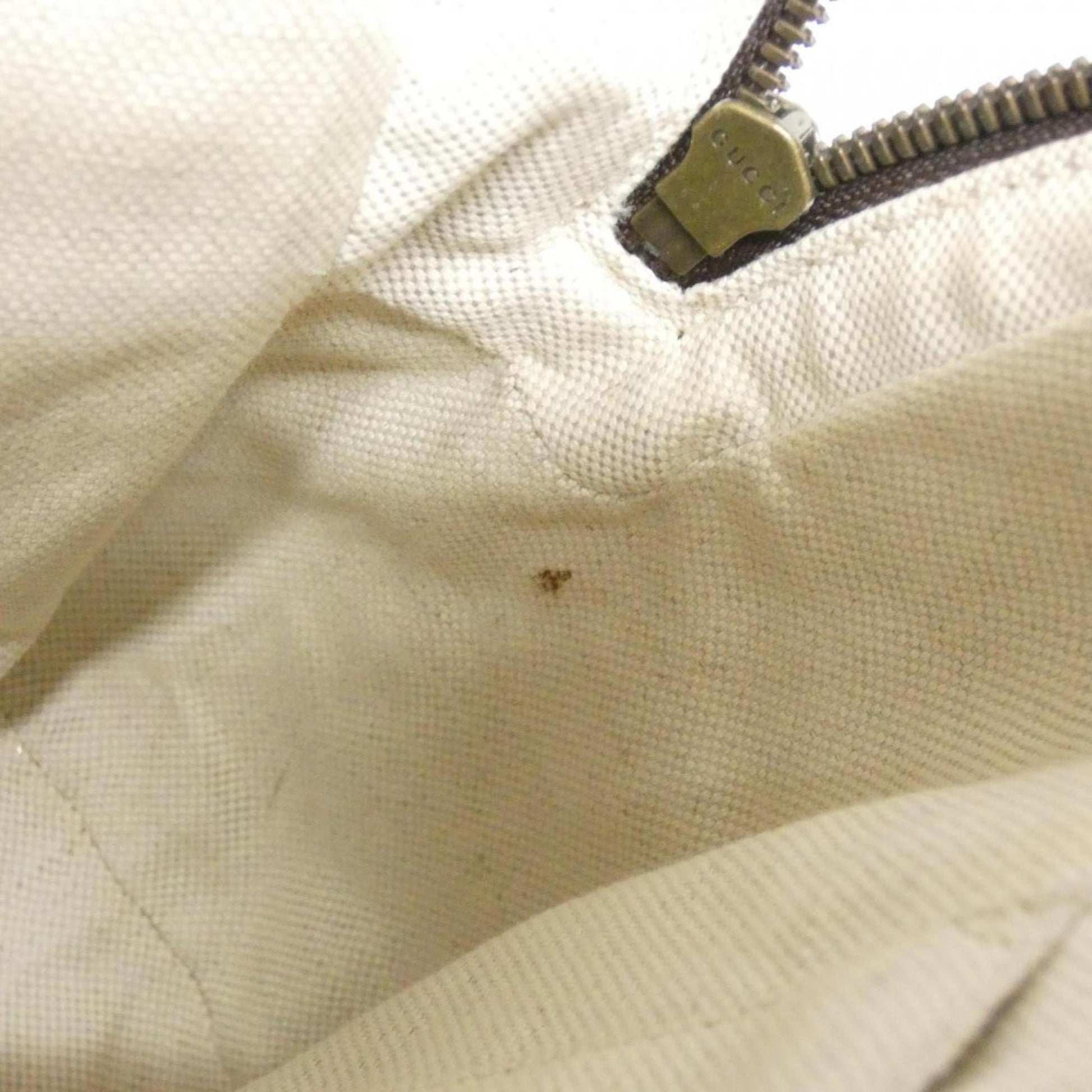 Gucci Beige Brown Gg Supreme Leather Backpack