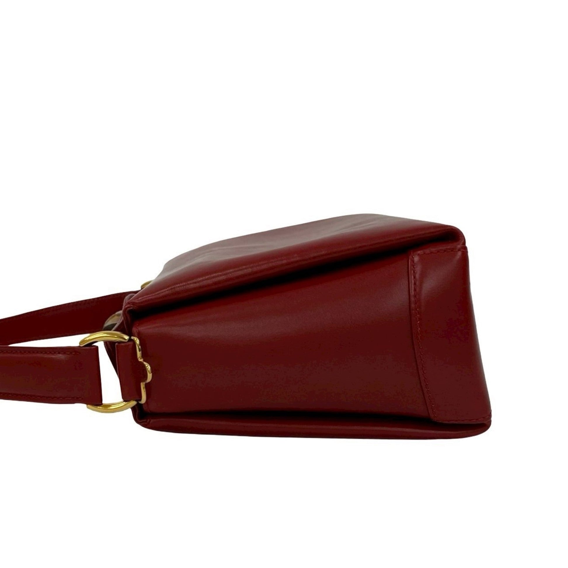 Gucci Red Color Leather Handbag Shoulder Bag