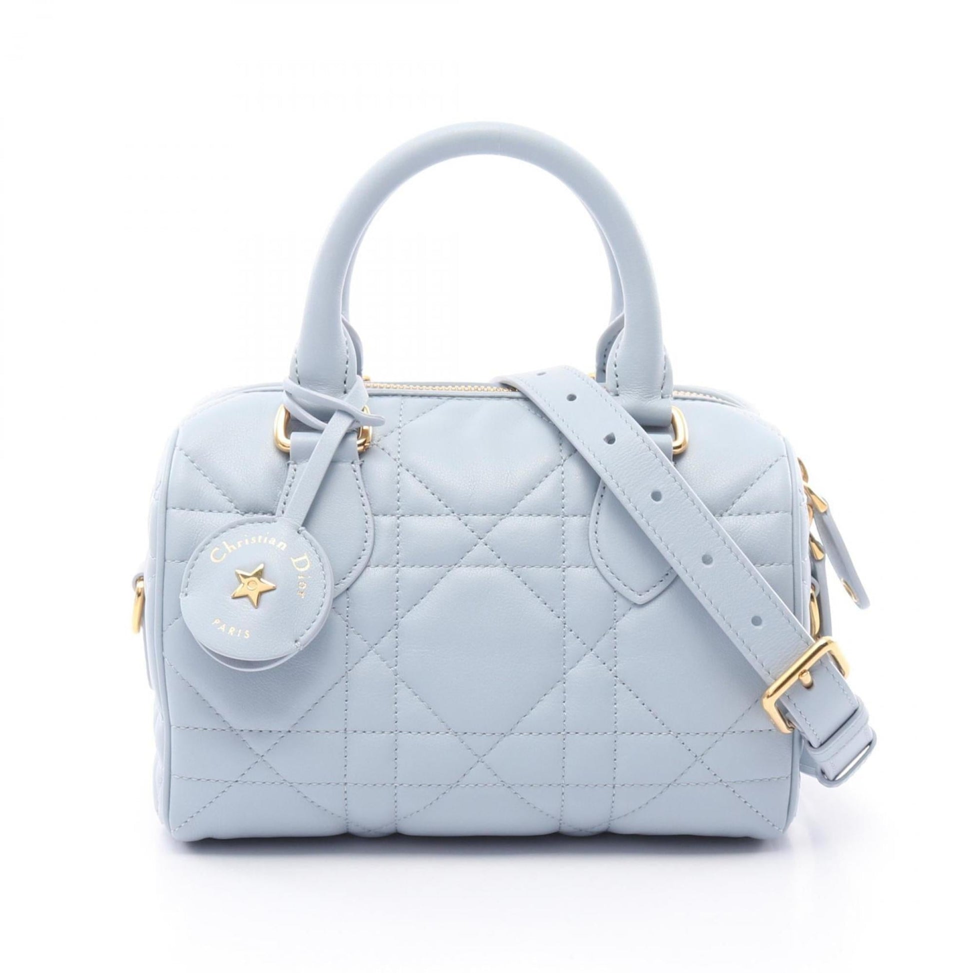 Dior Handbag Christian Leather Blue