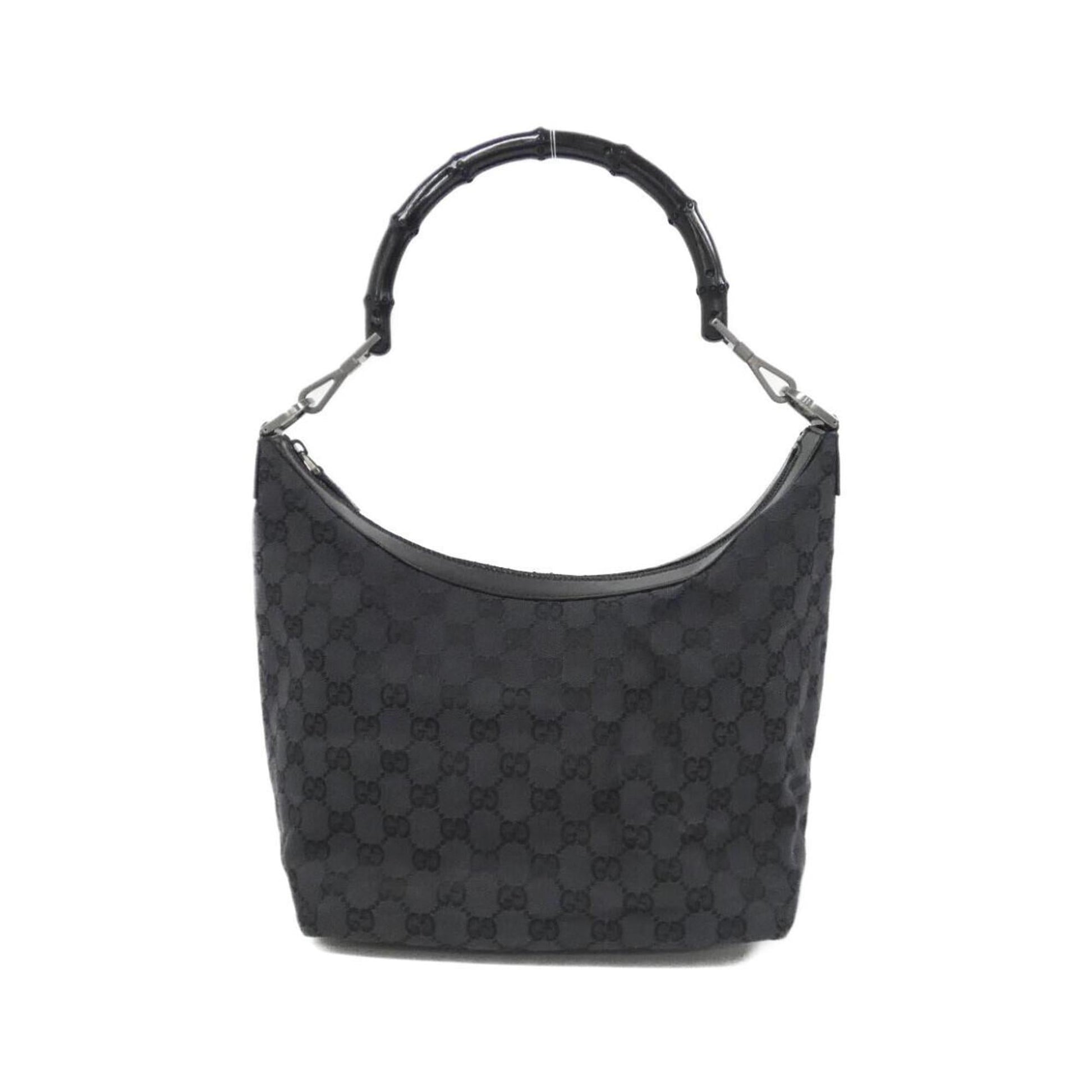 Gucci Black Gg Canvas Shoulder Bag