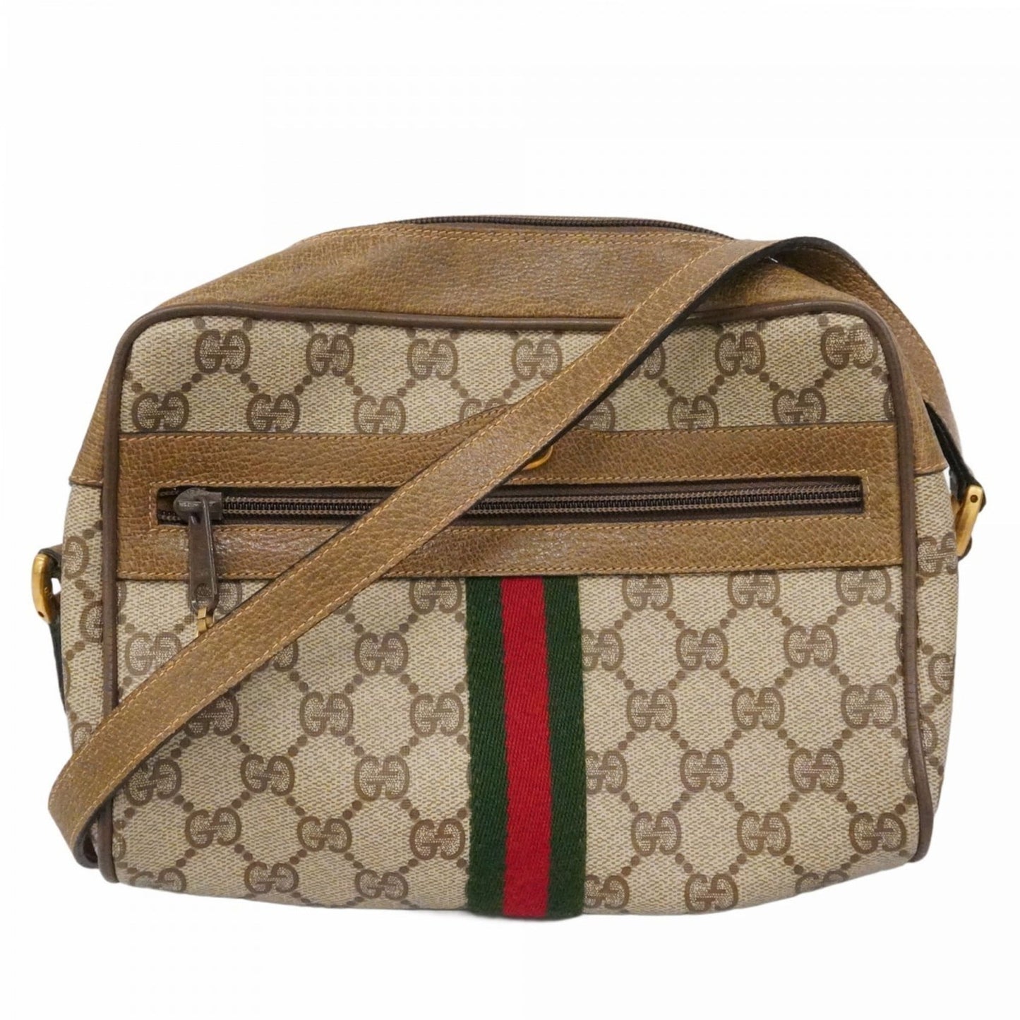 Gucci Brown Canvas Shoulder Bag