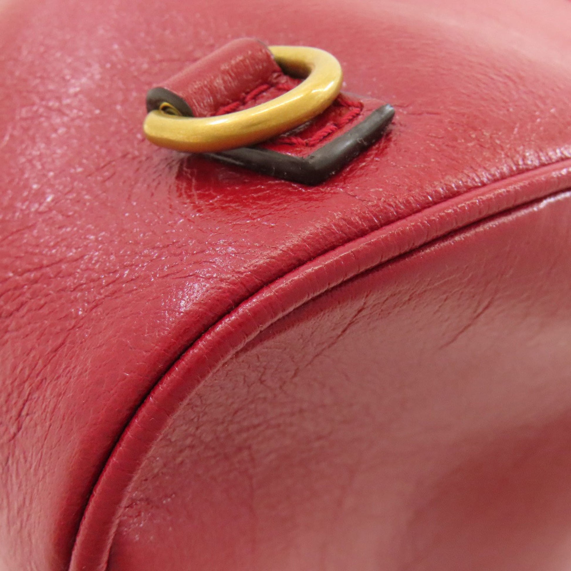 Gucci Red Color Leather Shoulder Bag