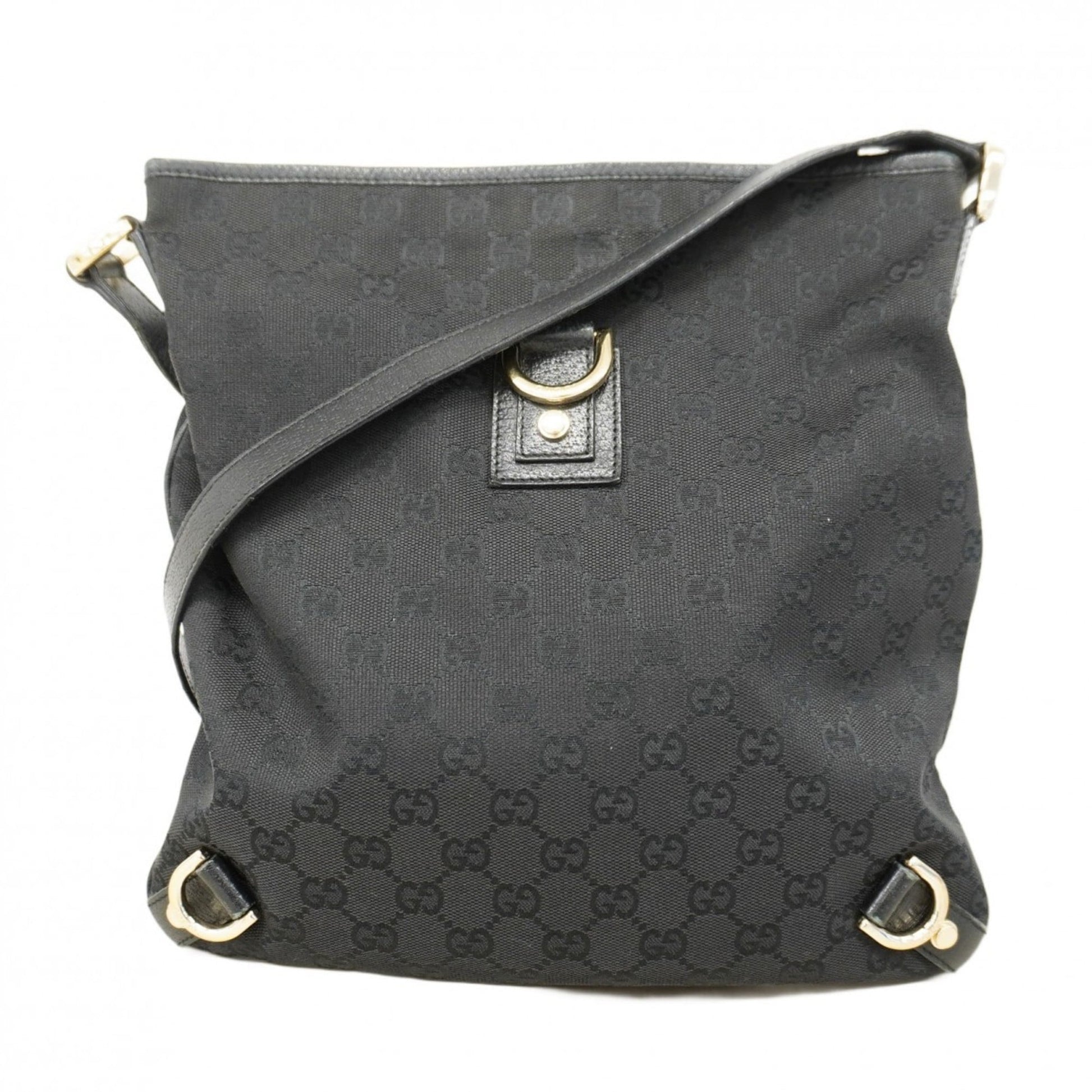 Gucci Black Canvas Shoulder Bag