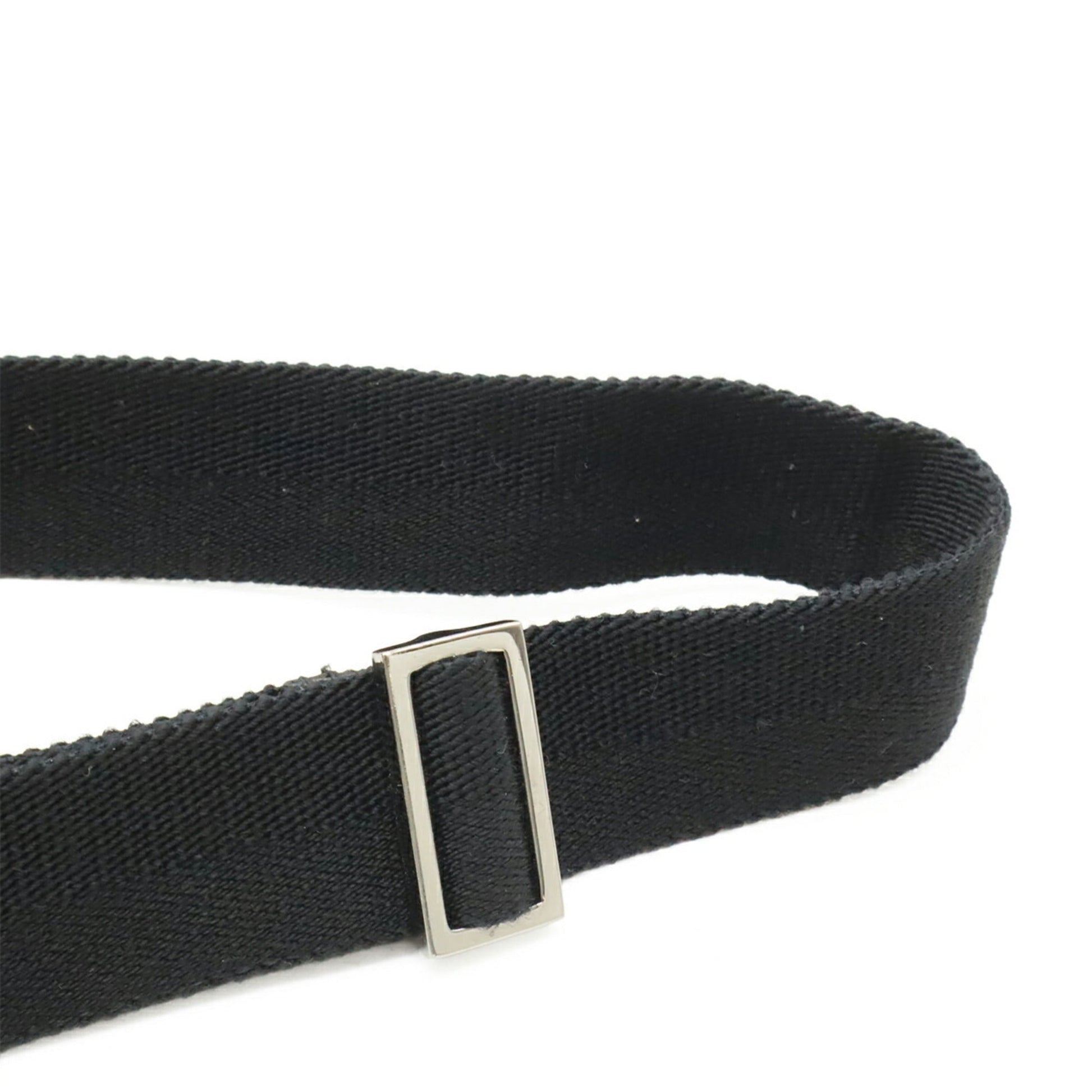 Gucci Black Gg Canvas Leather Shoulder Bag