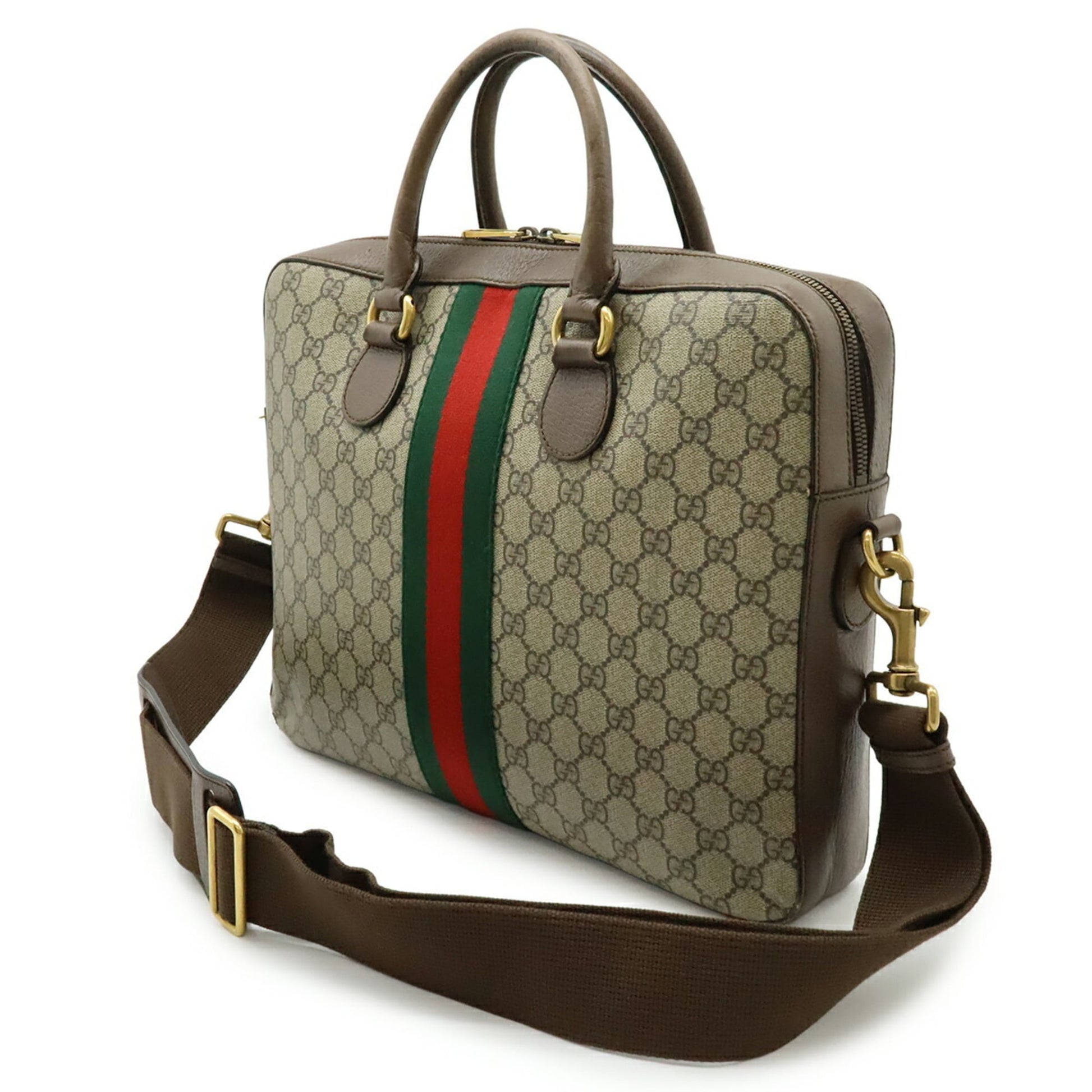 Gucci Beige Brown Gg Supreme Leather Handbag Shoulder Bag