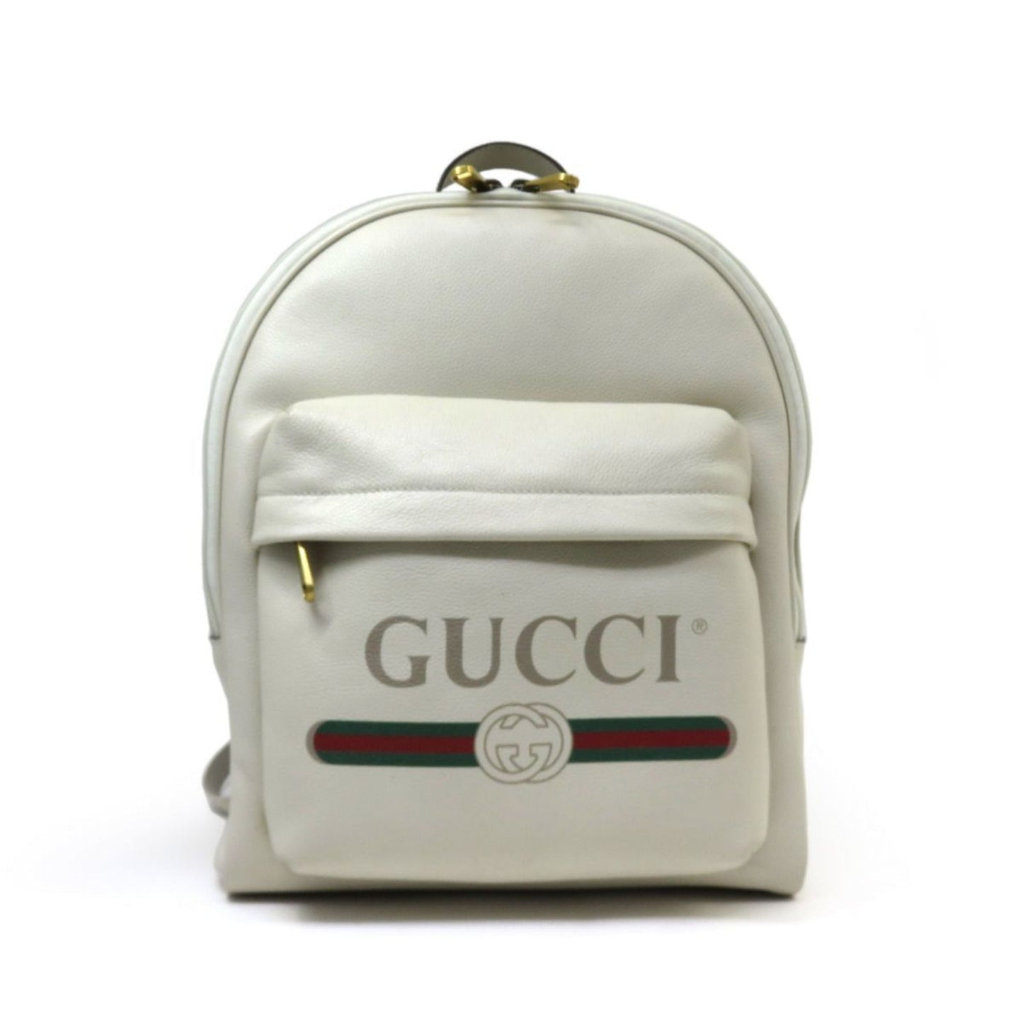 Gucci White Leather Backpack