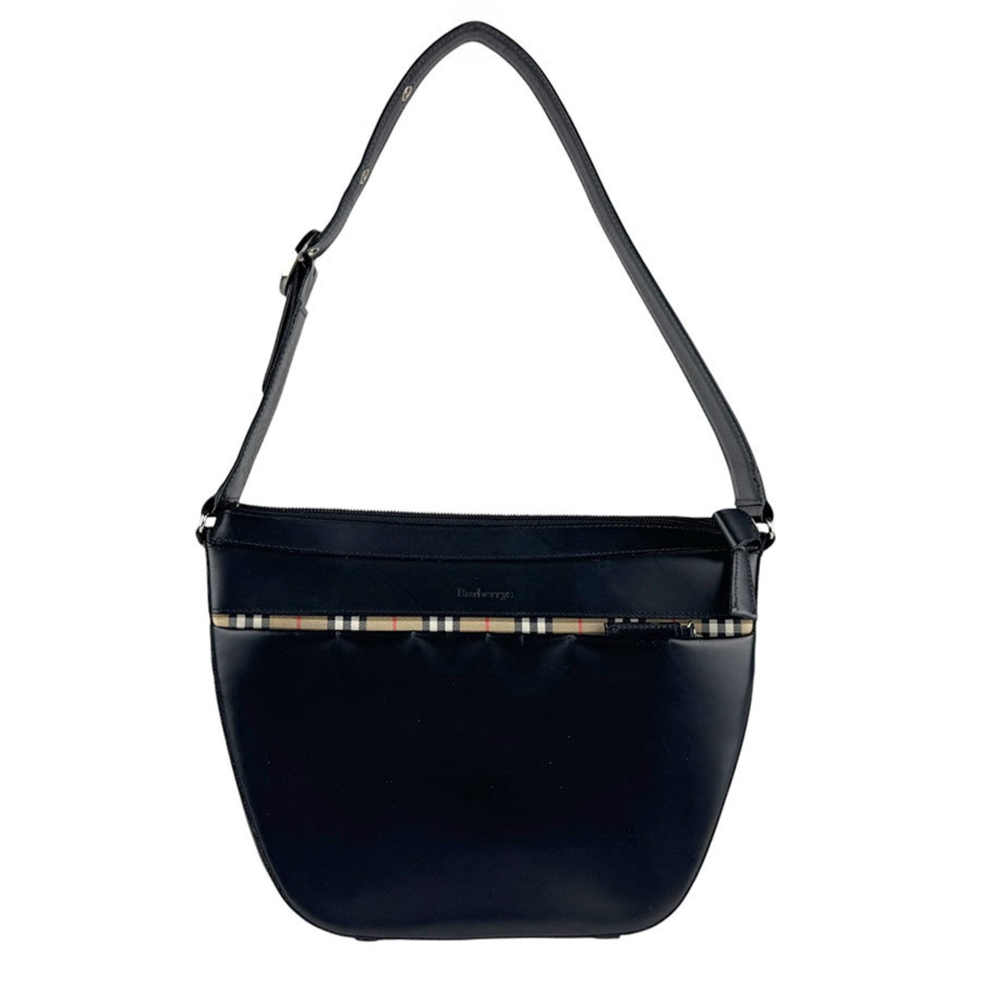 Burberry Shoulder Bag Leather Black Leather Shoulder Bag
