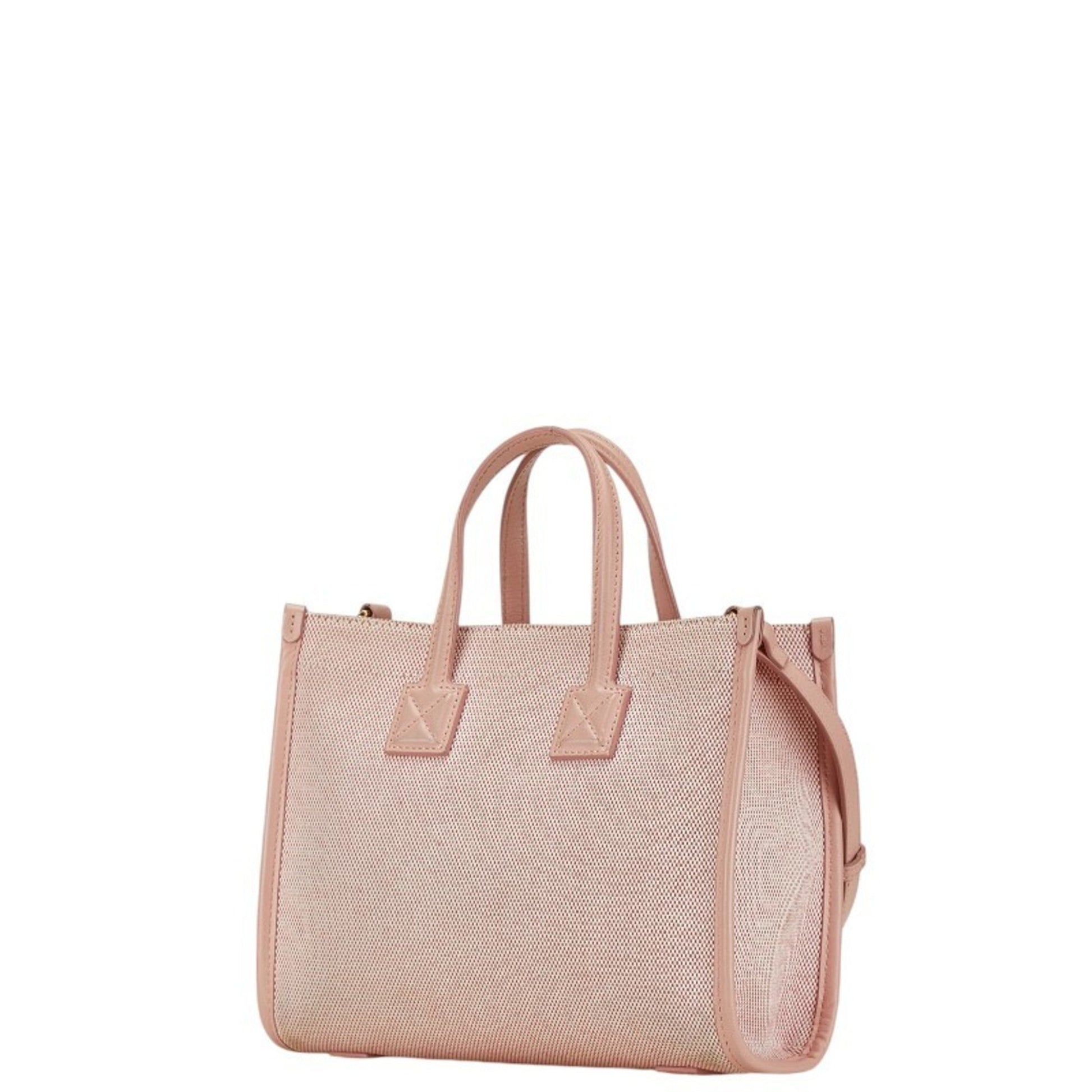 Burberry Shoulder Bag Tote Bag Canvas Pink