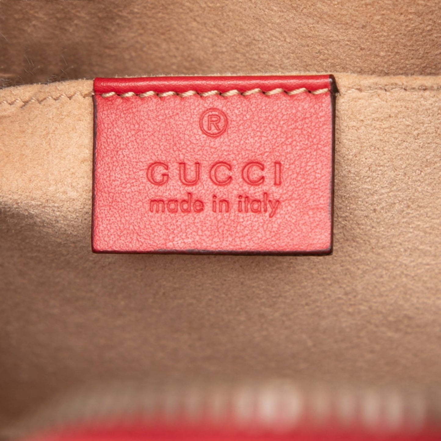 Gucci Red Color Leather Backpack