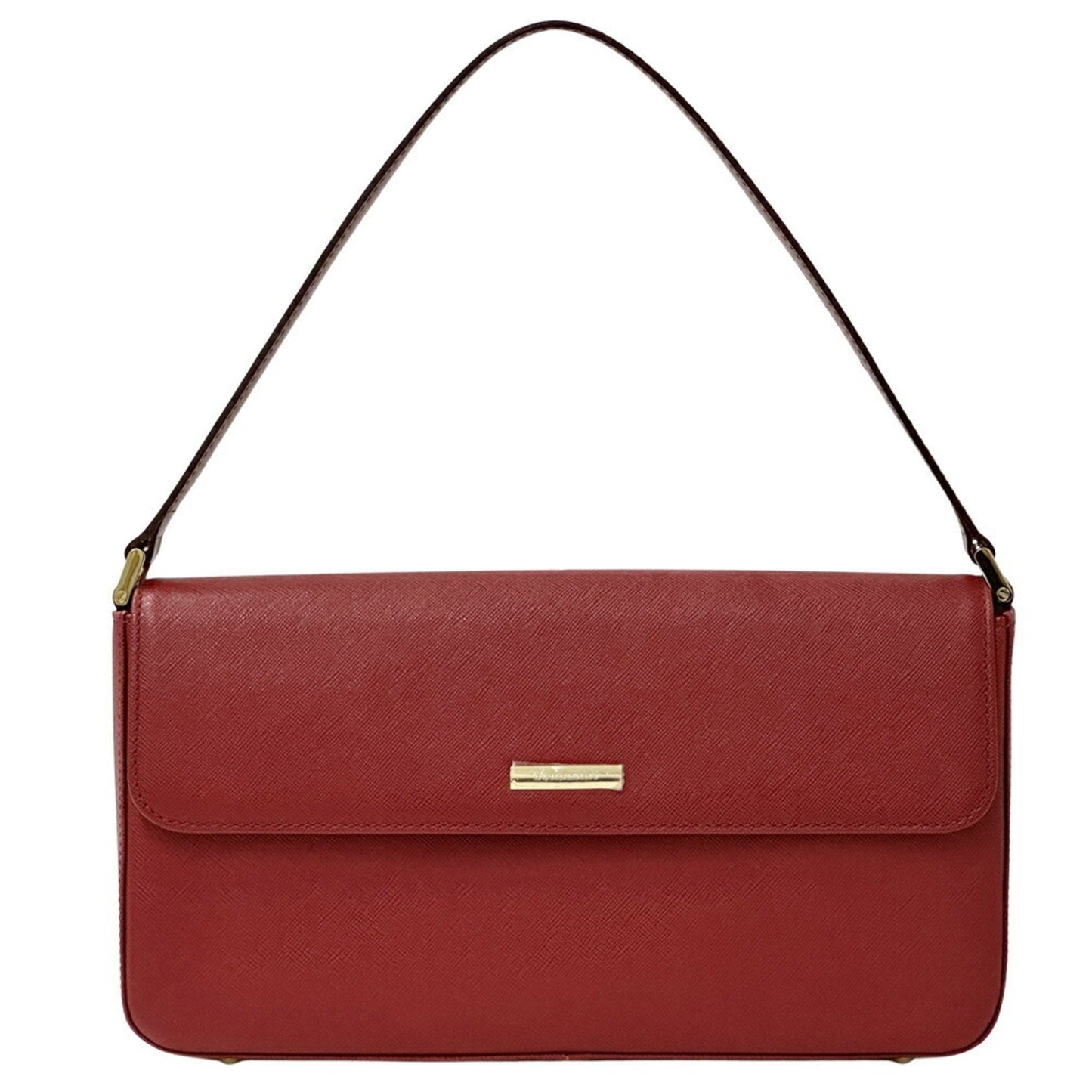 Burberry Color Handbag Shoulder Bag Leather Red