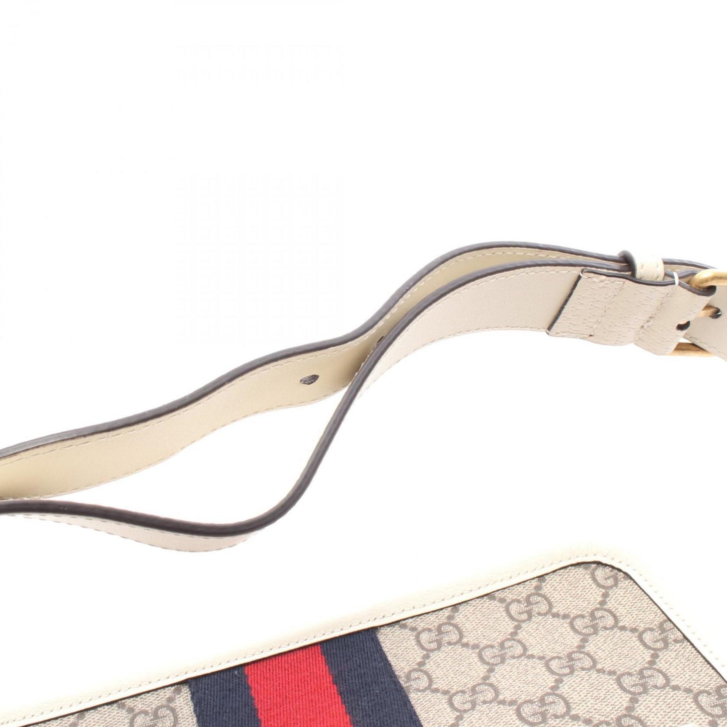 Gucci Beige Ivory Multi-Color Pvc Leather Fanny Pack Sling Bag