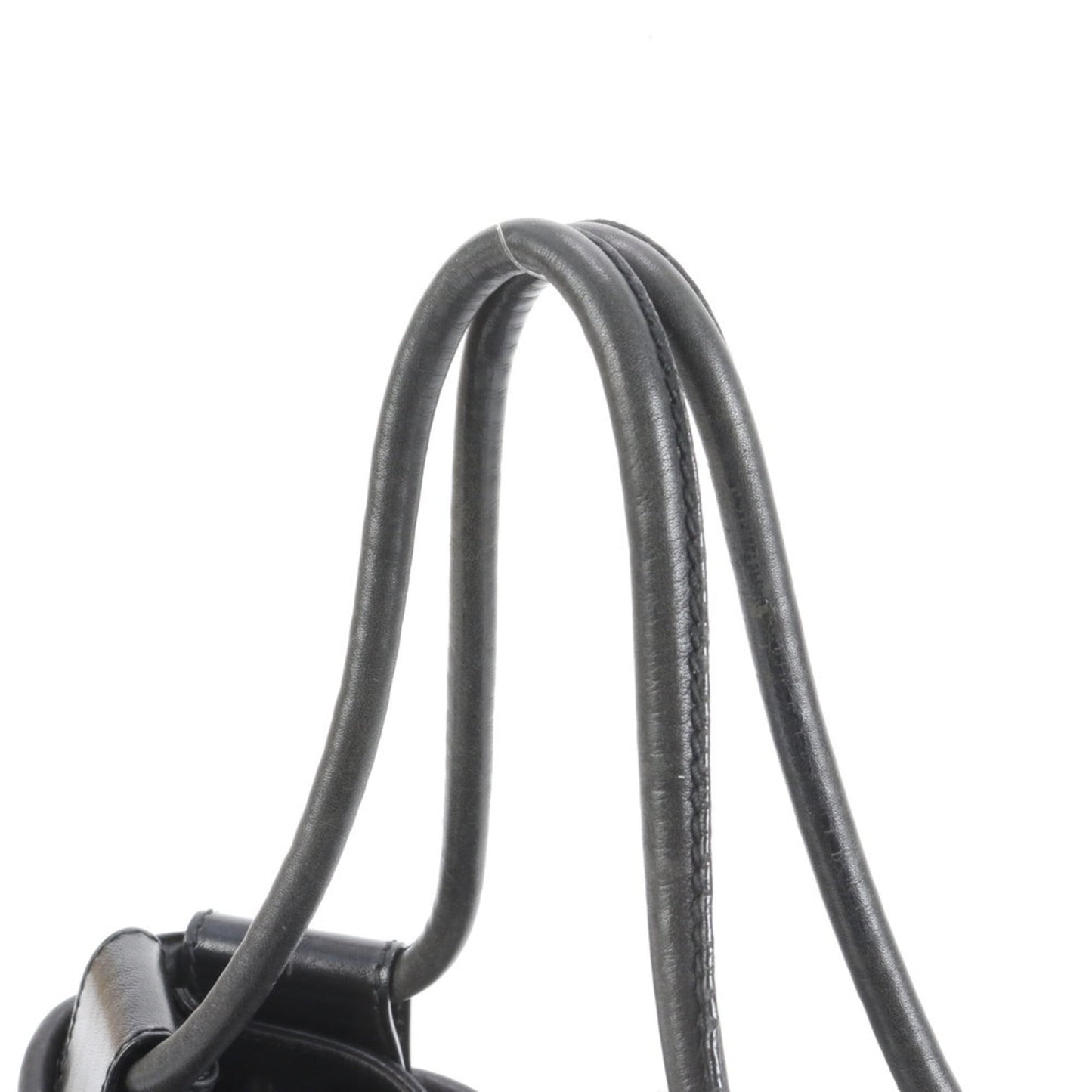 Gucci Black Leather Pouch Tote Bag