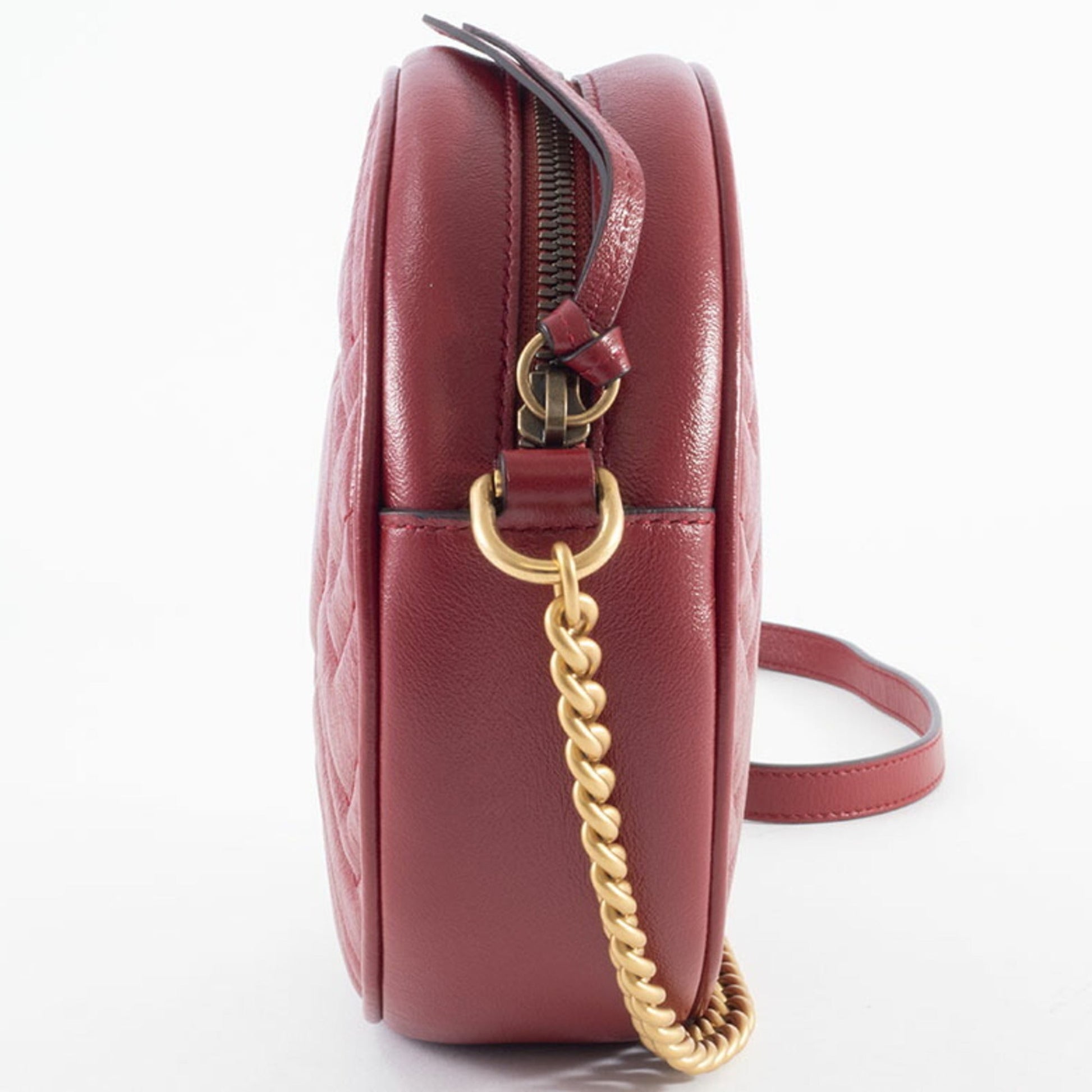 Gucci Red Color Leather Shoulder Bag