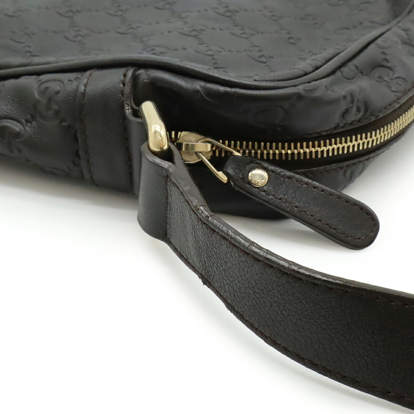 Gucci Brown Dark Brown Leather Shoulder Bag
