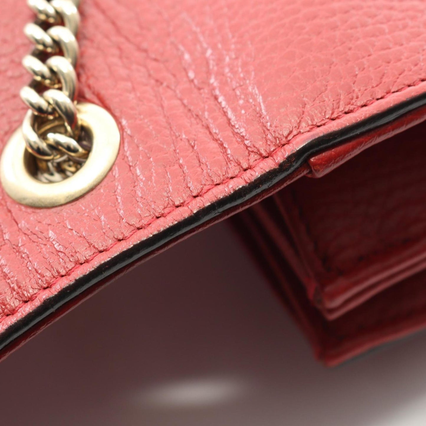 Gucci Red Color Leather Shoulder Bag