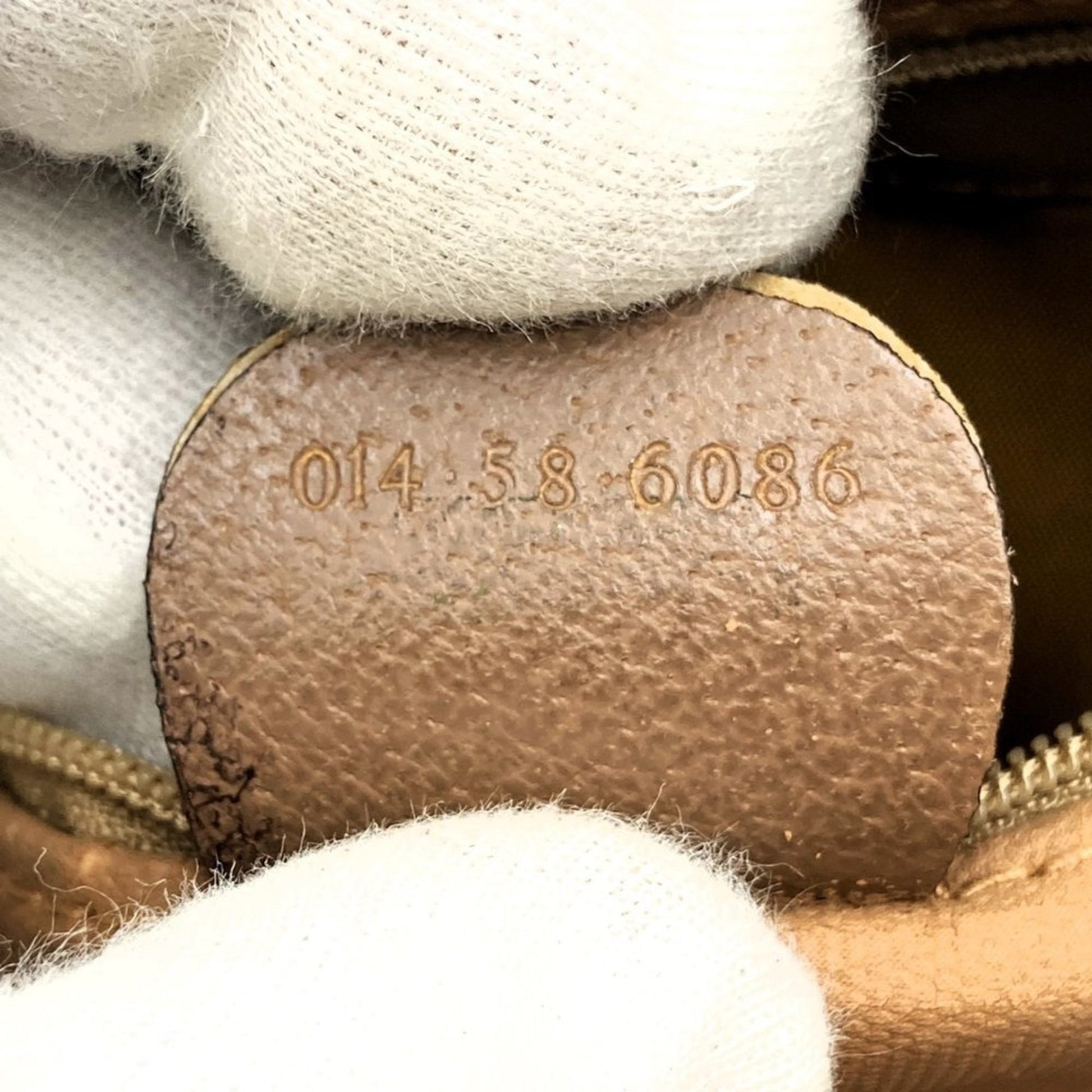Gucci Brown Gg Supreme Pvc Pouch