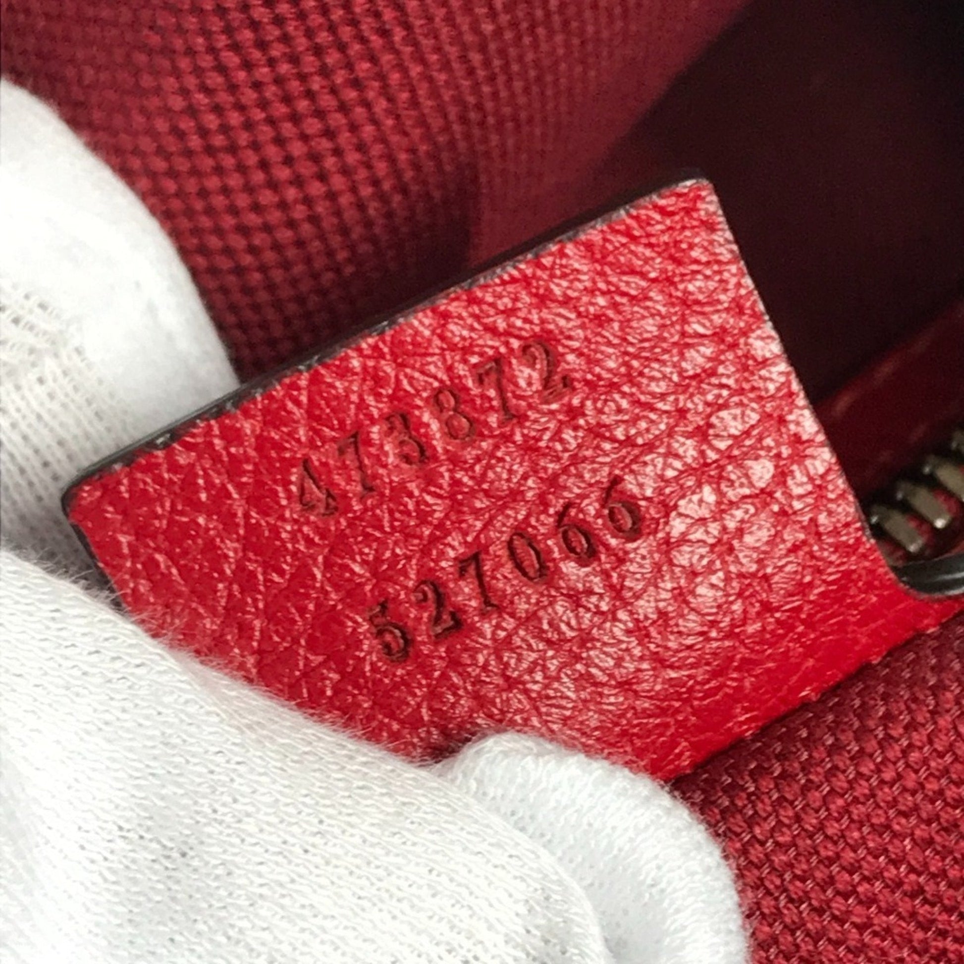 Gucci Navy Red Color White Leather Canvas Backpack Handbag Tote Bag