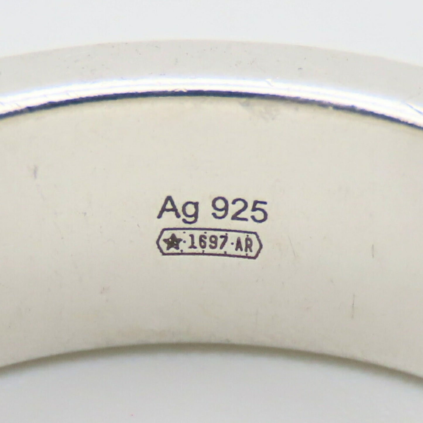 Gucci Silver Turquoise Enamel Silver 925 Band Ring