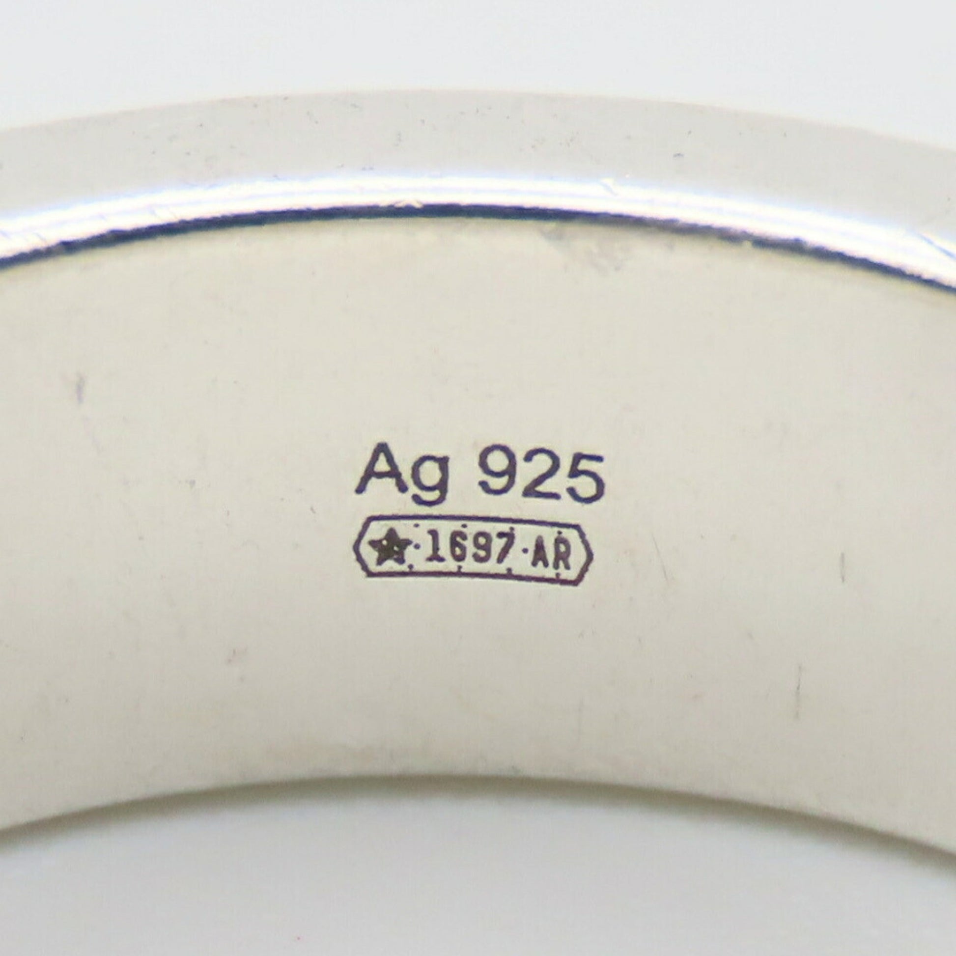 Gucci Silver Turquoise Enamel Silver 925 Band Ring