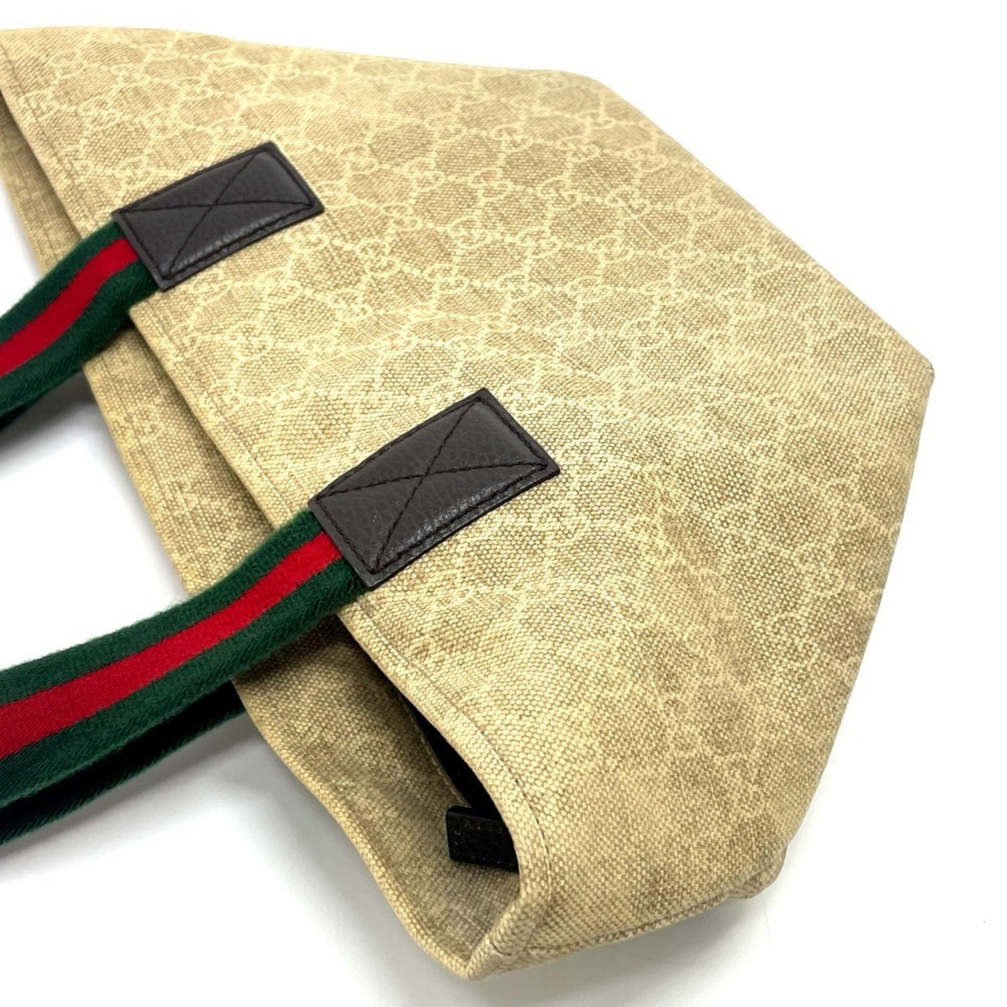 Gucci Beige Gg Canvas Tote Bag
