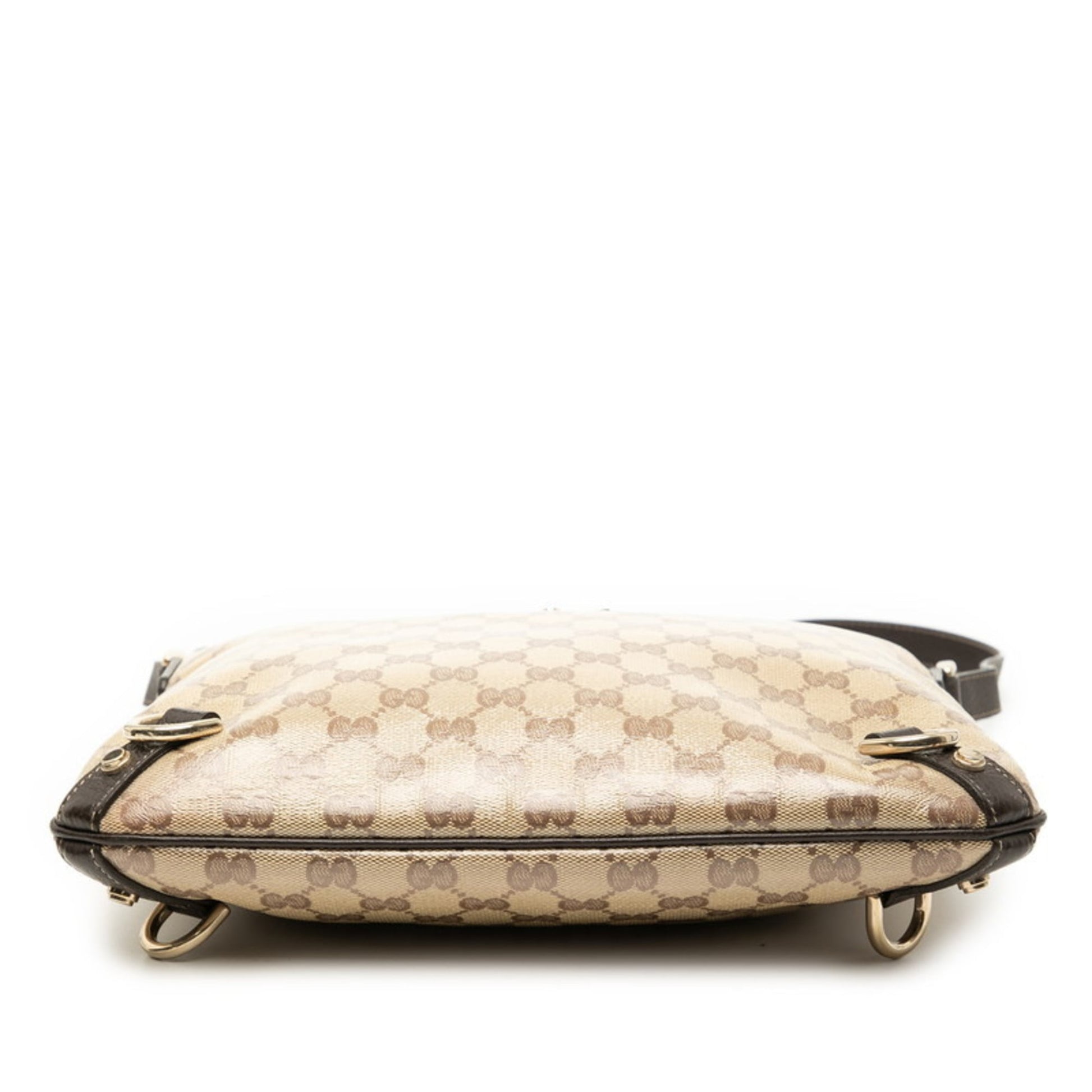 Gucci Beige Brown Pvc Leather Shoulder Bag