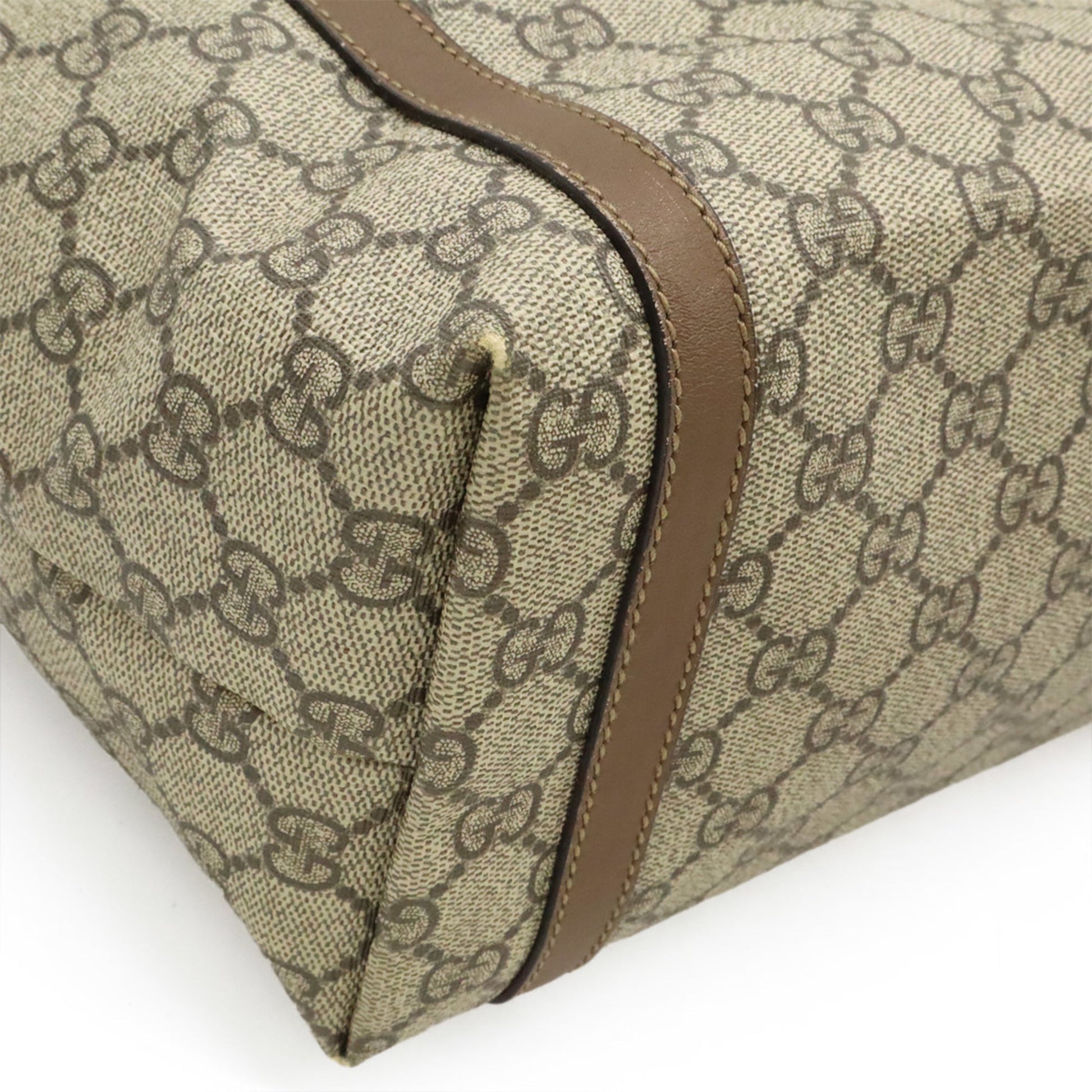 Gucci Brown Khaki Gg Supreme Shoulder Bag Tote Bag