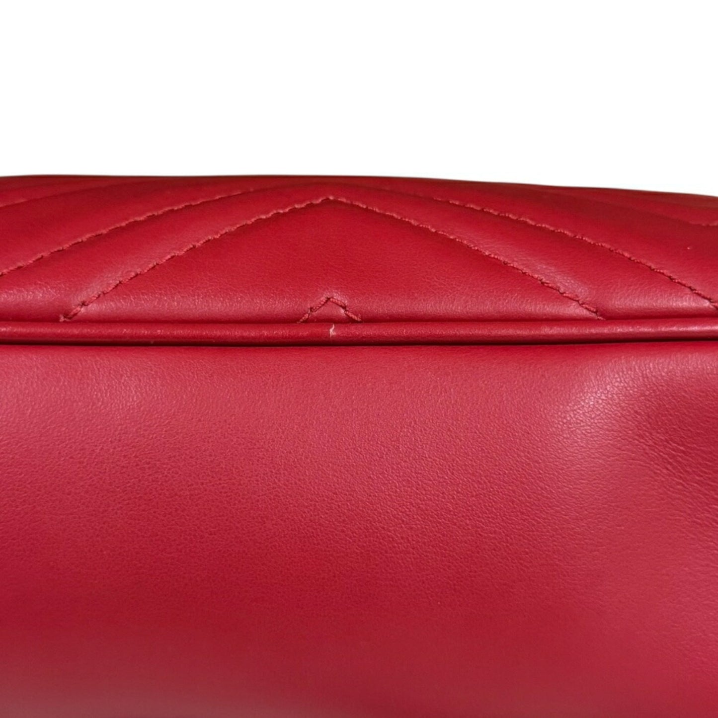 Gucci Gg Marmont Red Color Leather Shoulder Bag