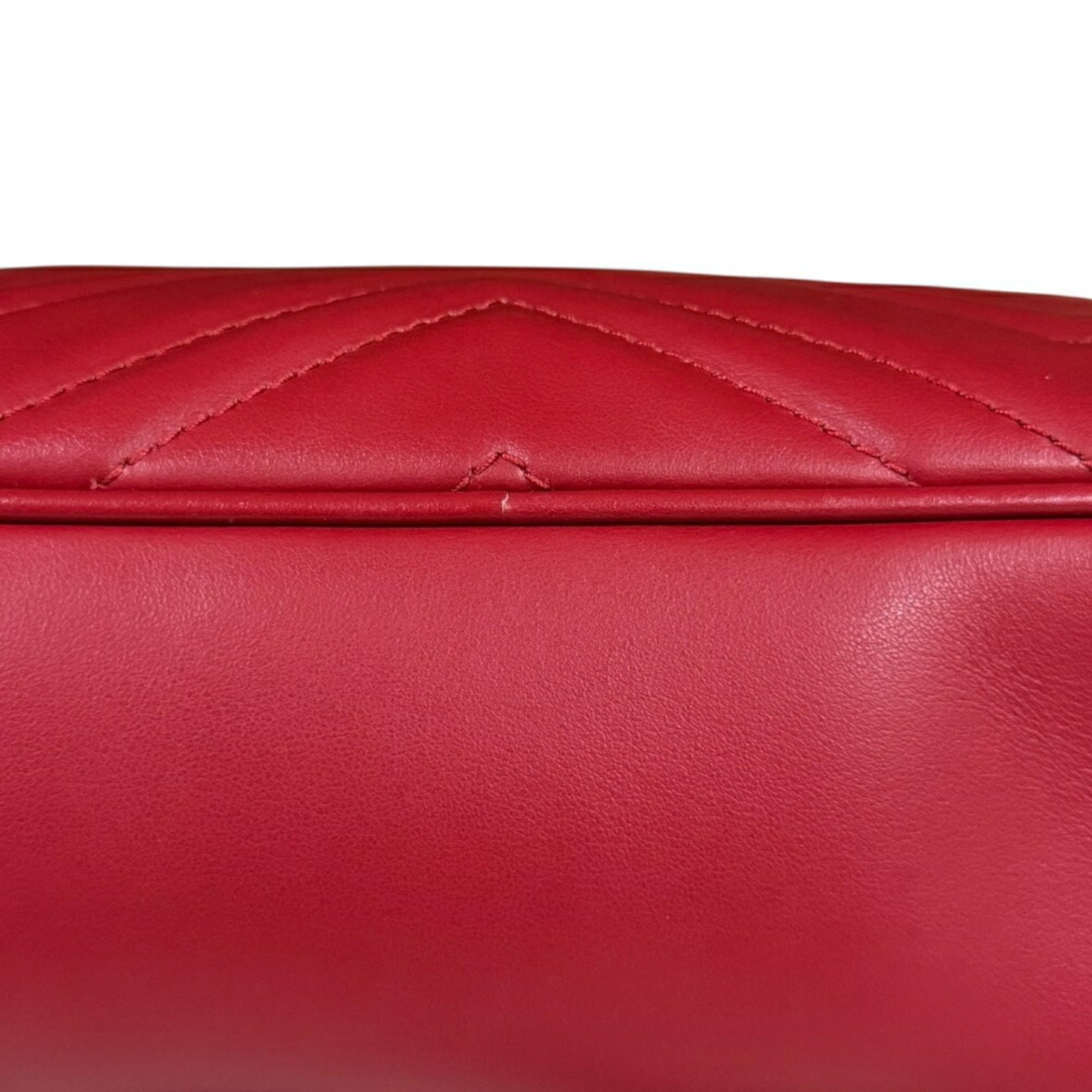 Gucci Gg Marmont Red Color Leather Shoulder Bag