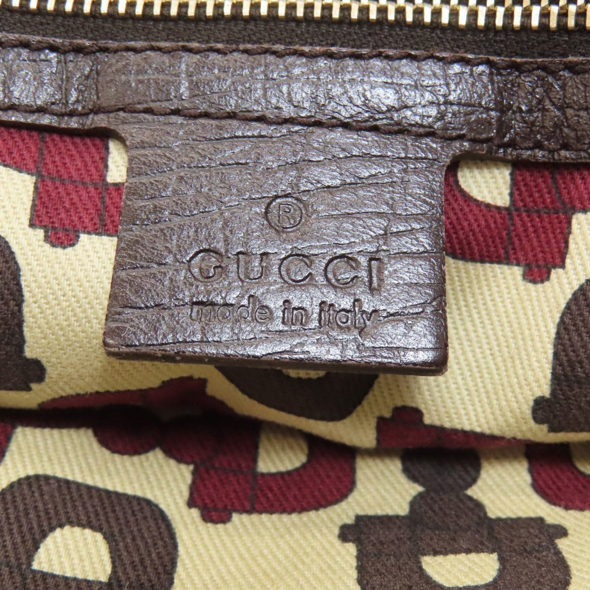 Gucci Brown Canvas Tote Bag