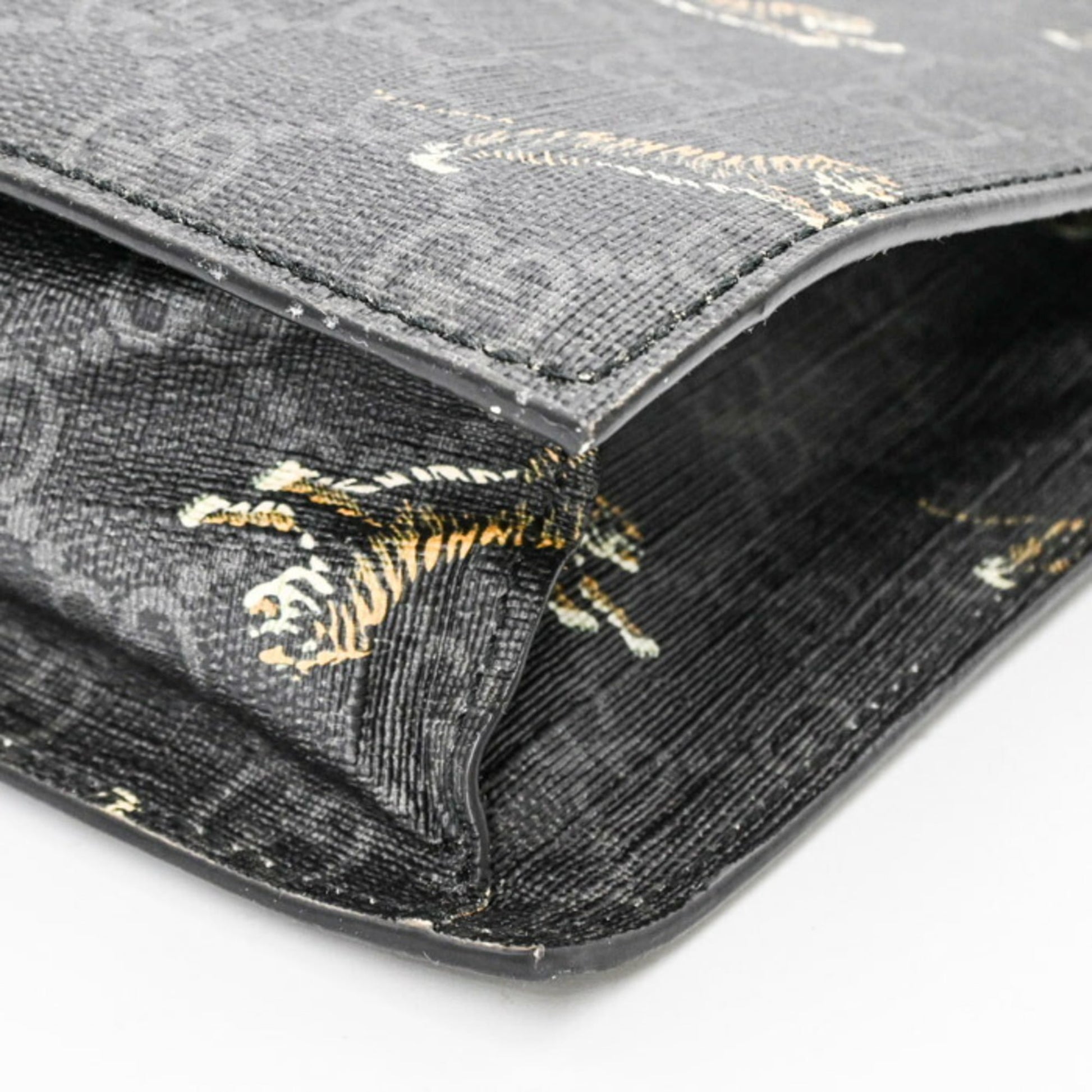 Gucci Black Gg Supreme Leather Shoulder Bag Tote Bag