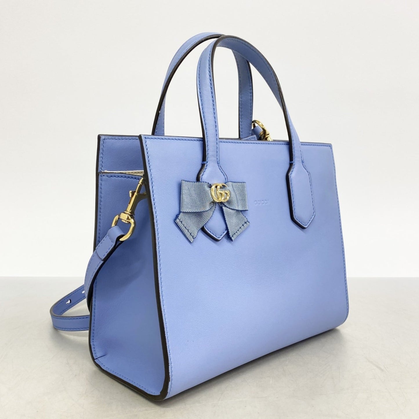 Gucci Blue Leather Handbag