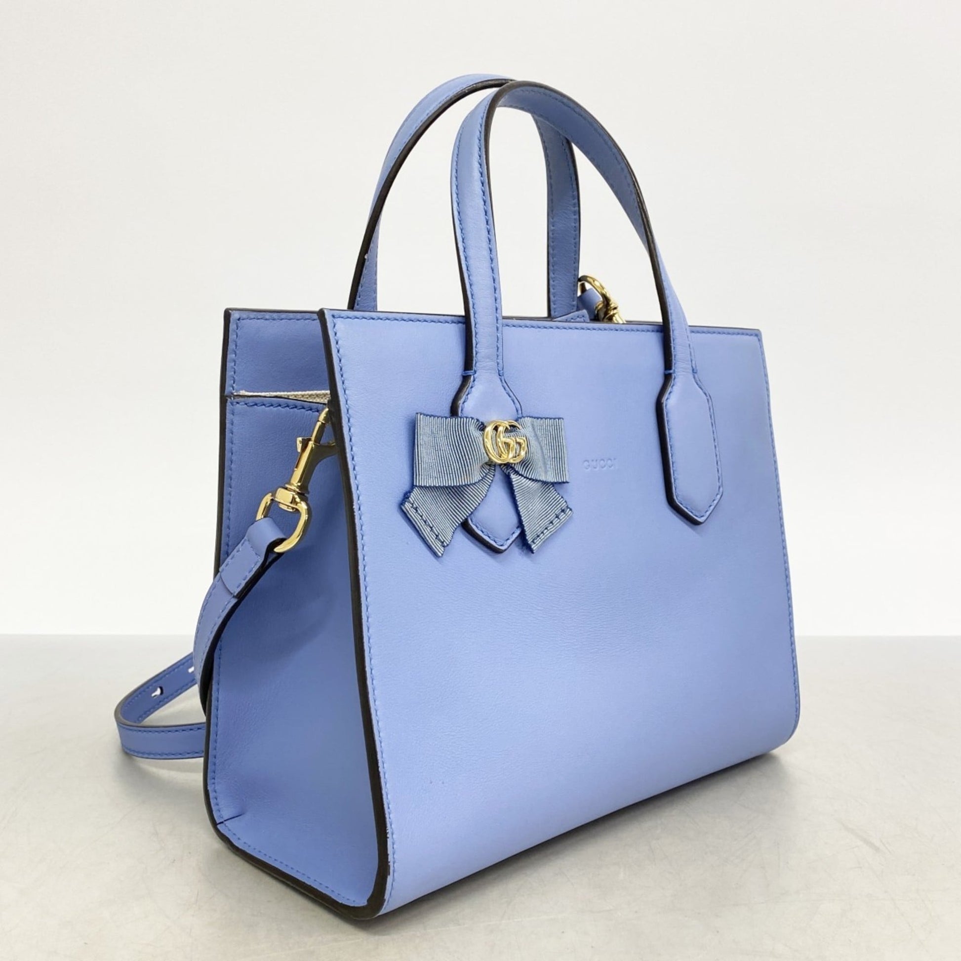 Gucci Blue Leather Handbag