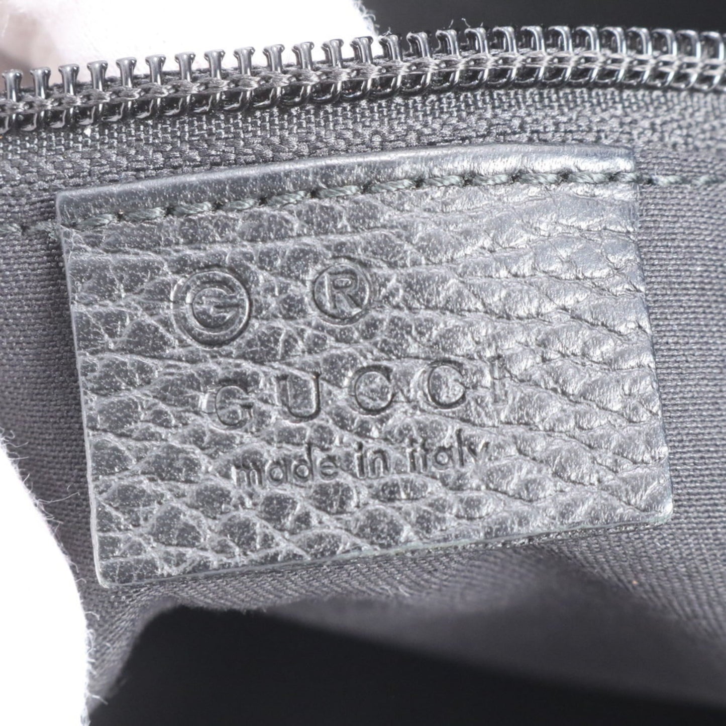 Gucci Black Leather Canvas Shoulder Bag