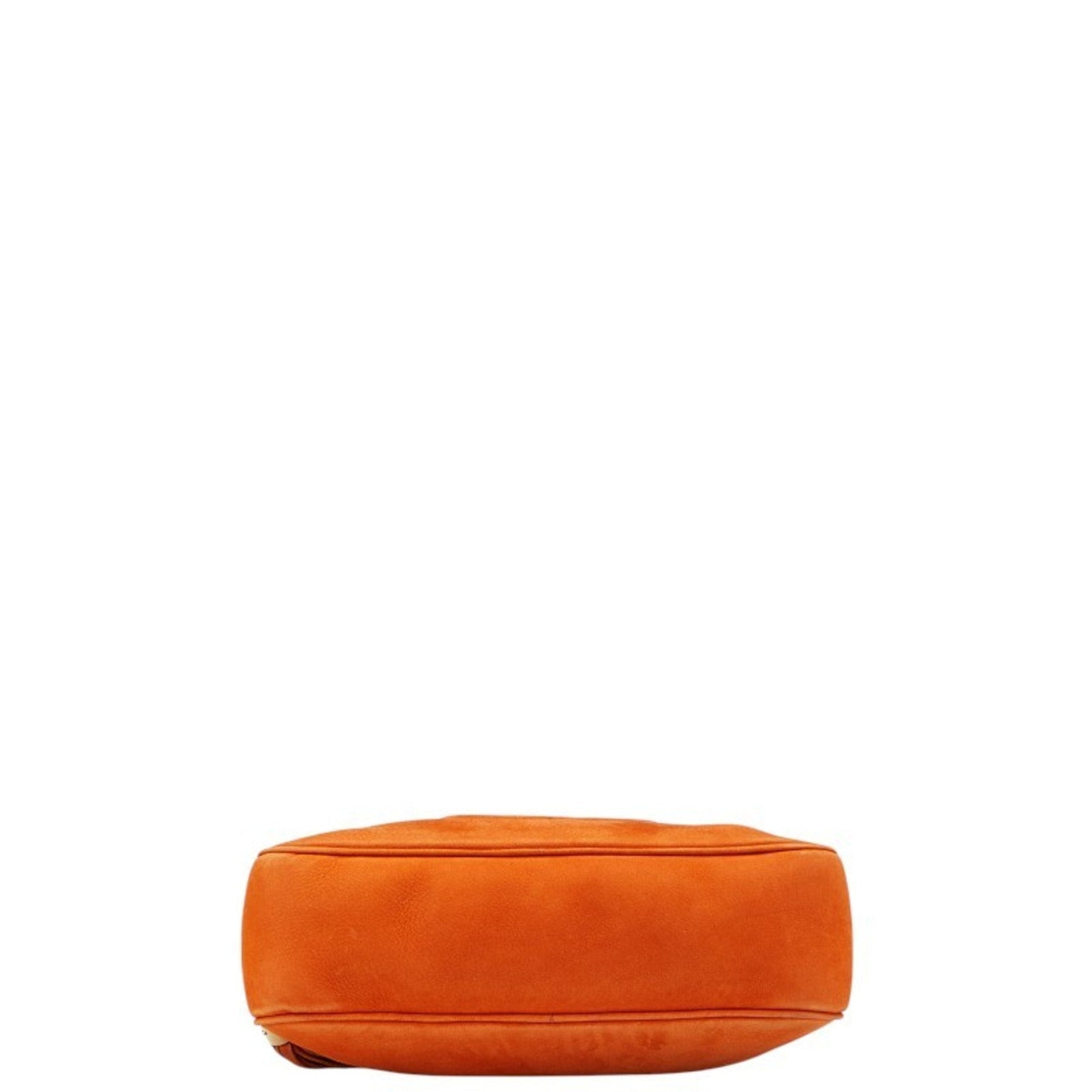 Gucci Brown Orange Leather Shoulder Bag